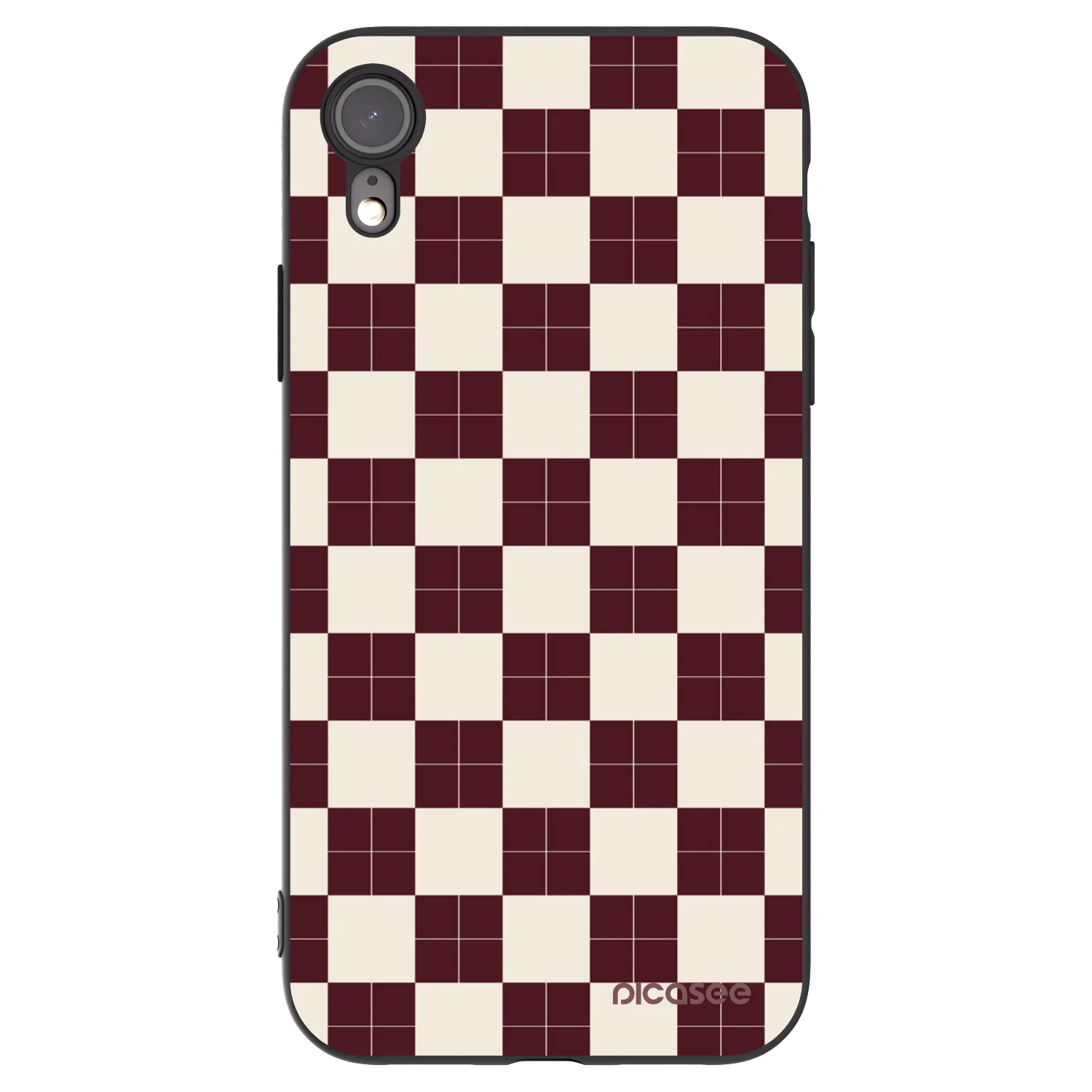 Picasee Apple iPhone XR Hülle - Schwarzes Silikon - Checked Away