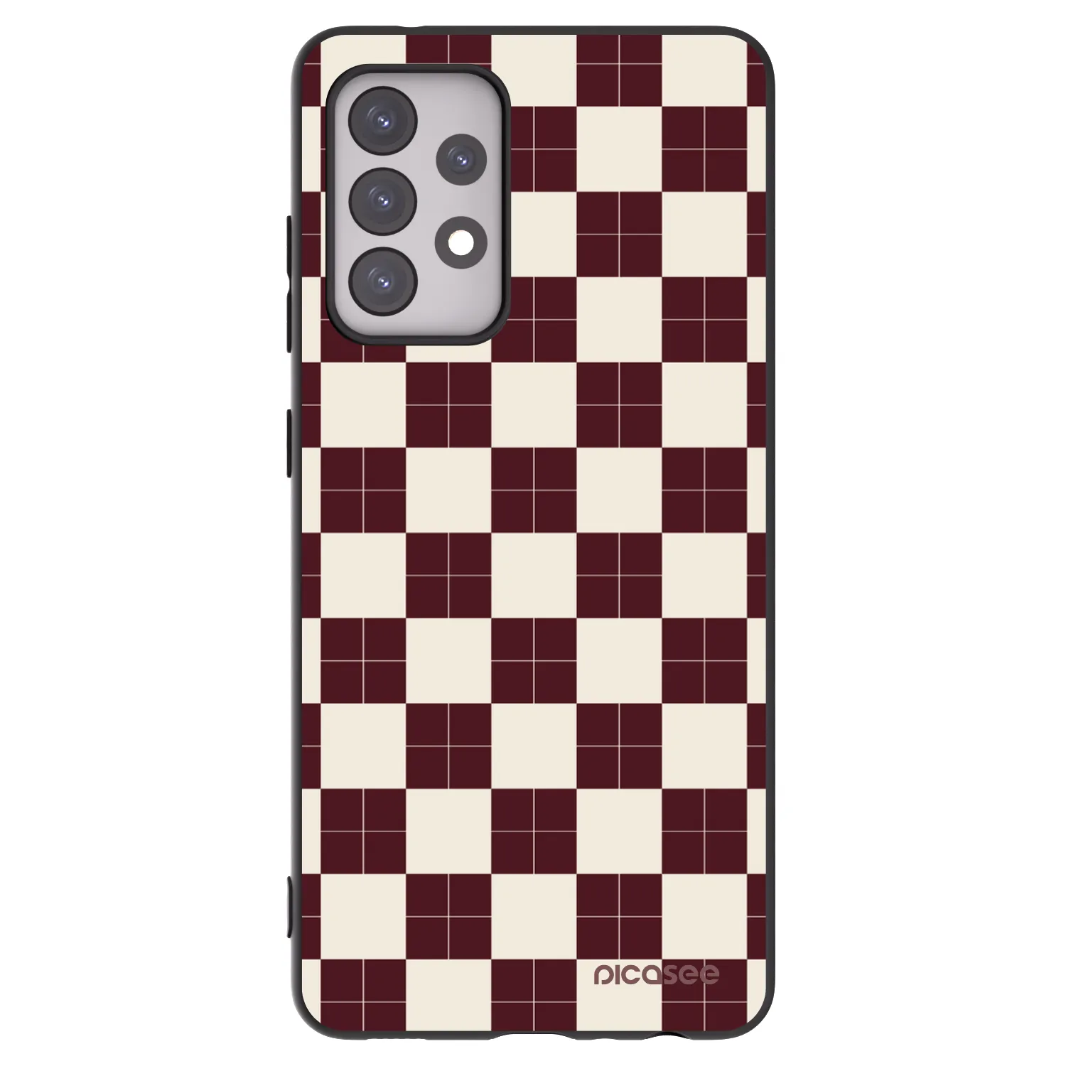 Picasee Samsung Galaxy A52s 5G A528B Hülle - Schwarzes Silikon - Checked Away