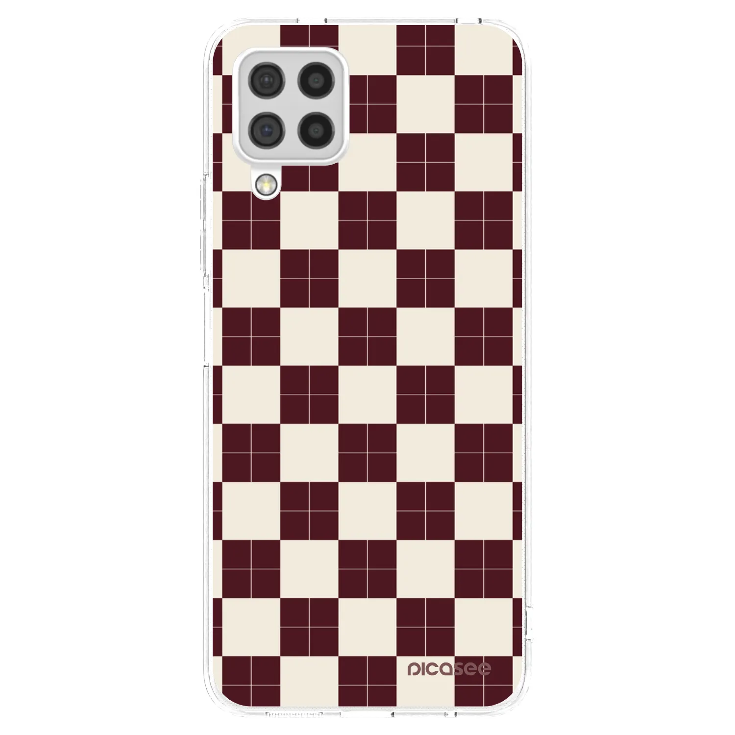 Picasee Samsung Galaxy A22 A225F 4G Hülle - Transparentes Silikon - Checked Away