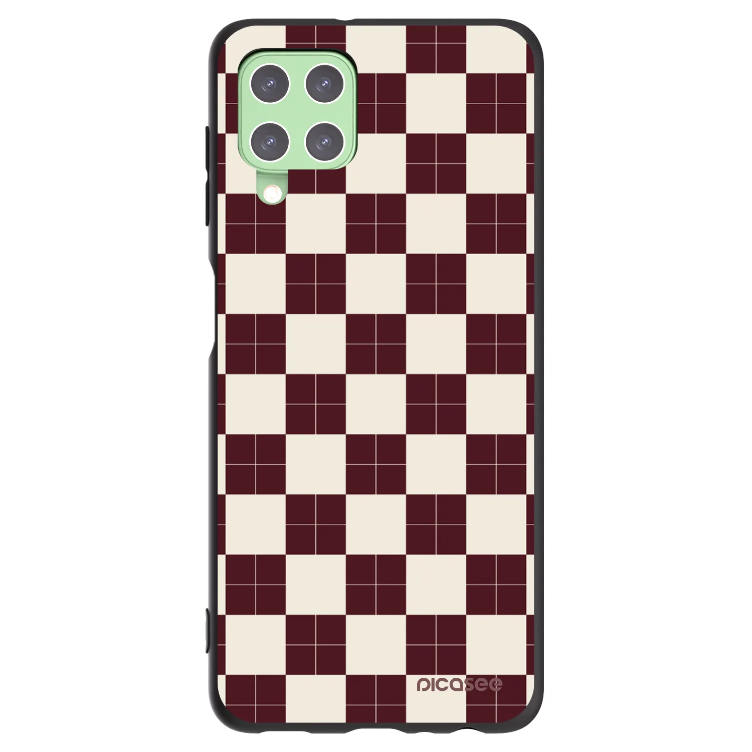 Picasee Samsung Galaxy A22 A225F 4G Hülle - Schwarzes Silikon - Checked Away