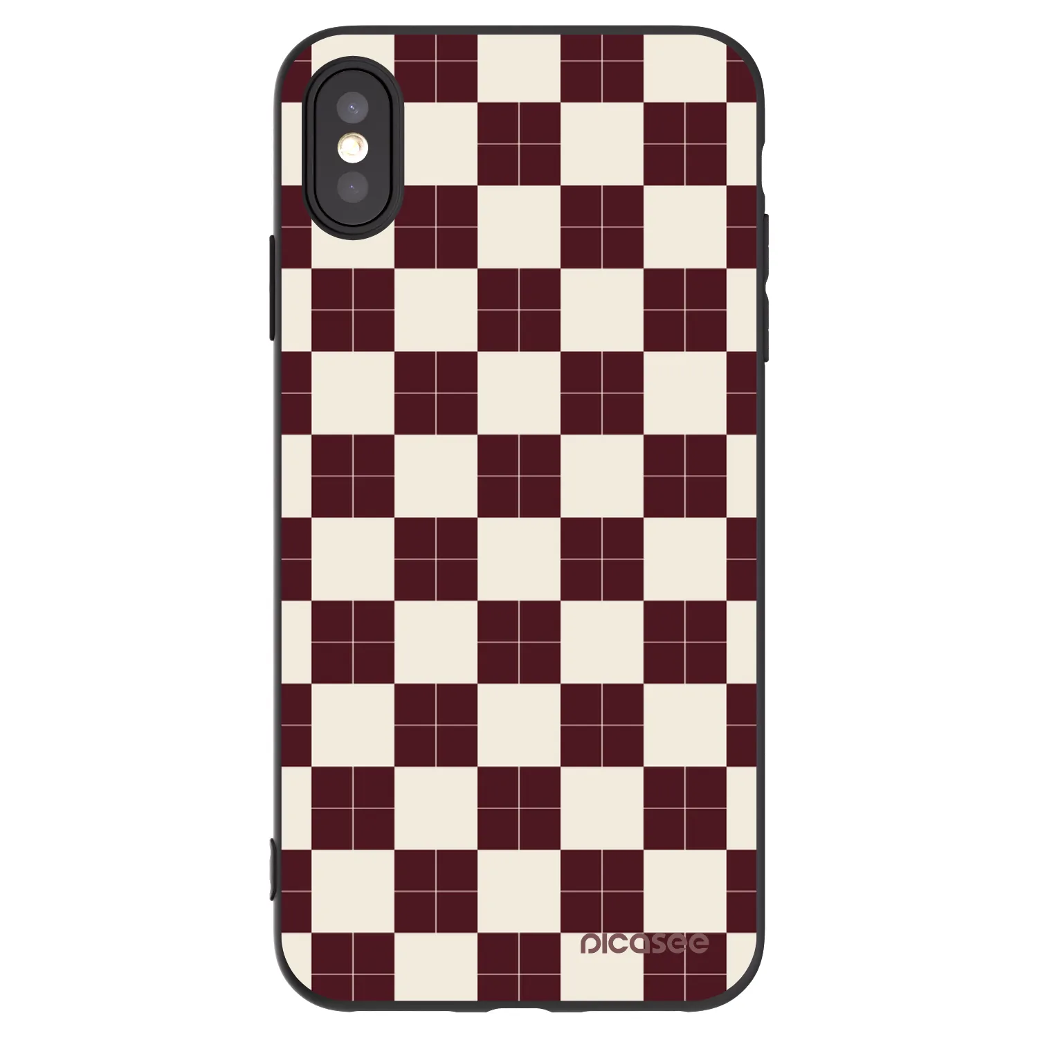 Picasee Apple iPhone XS Max Hülle - Schwarzes Silikon - Checked Away