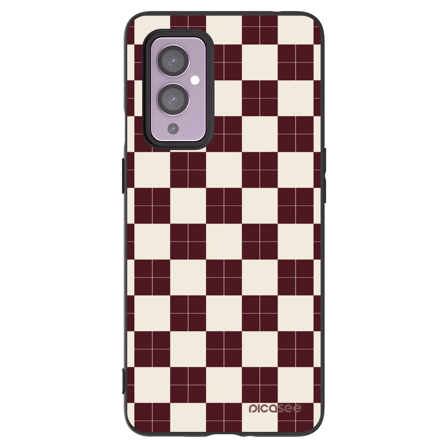 Picasee OnePlus 9 Hülle - Schwarzes Silikon - Checked Away