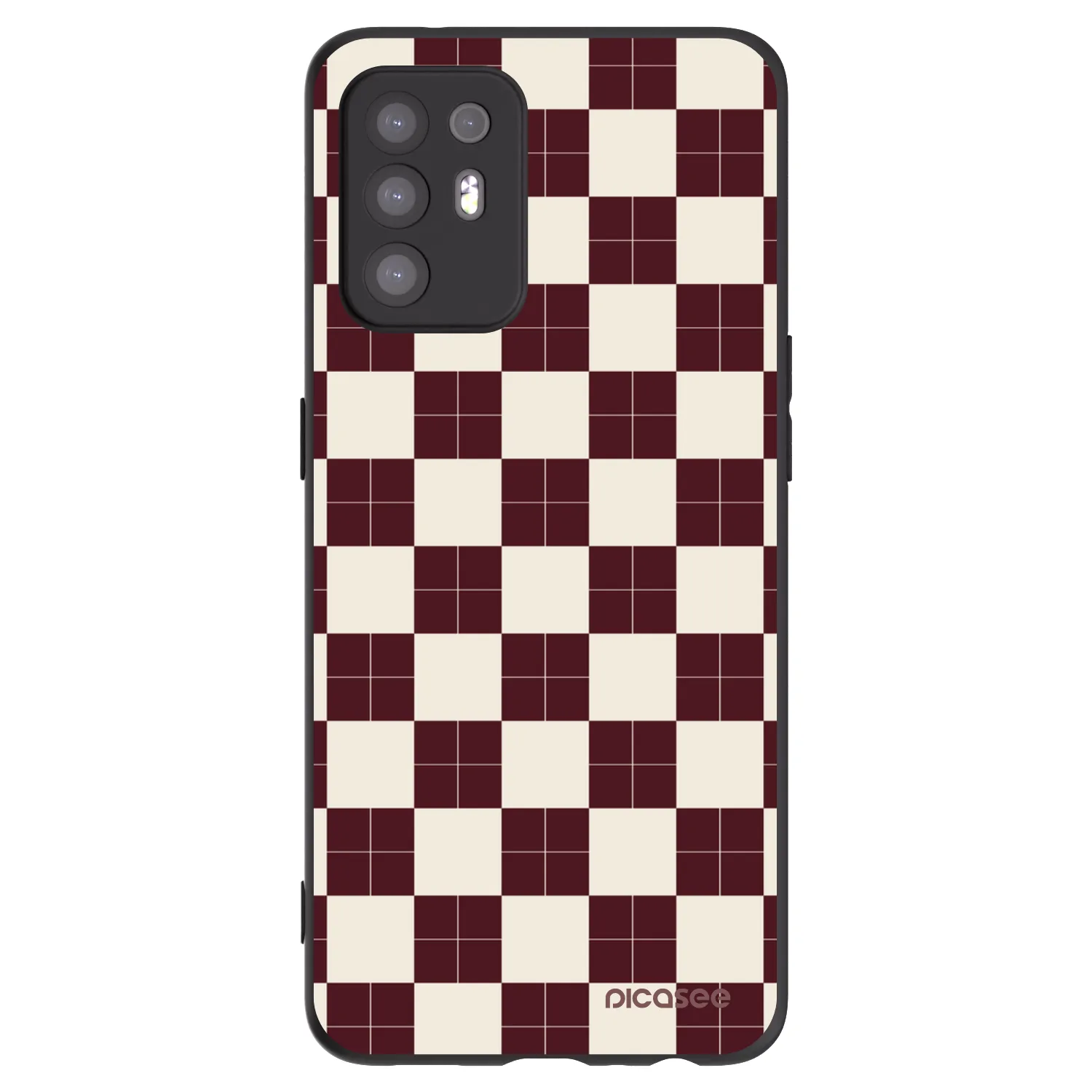 Picasee OPPO A94 5G Hülle - Schwarzes Silikon - Checked Away