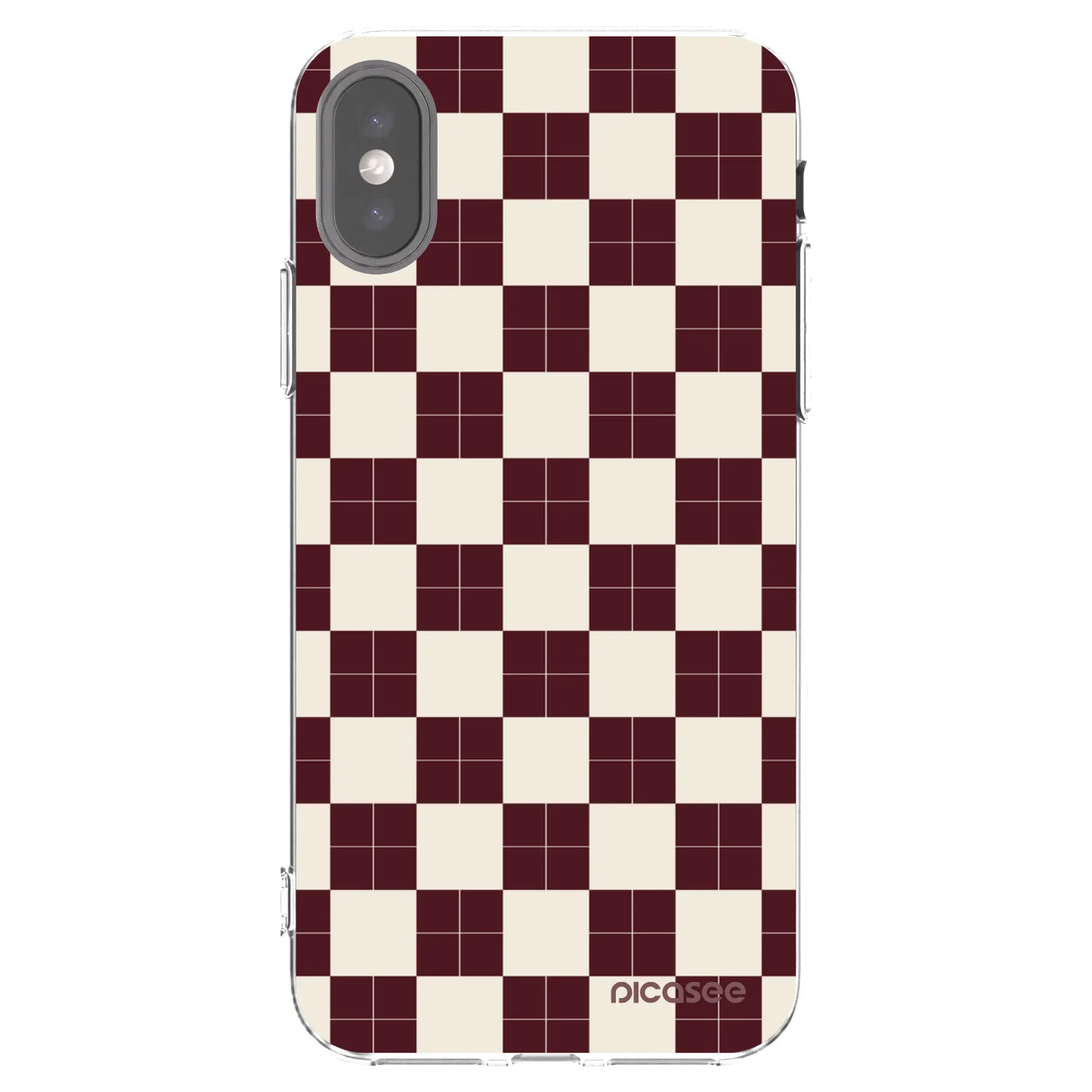 Picasee Apple iPhone X/XS Hülle - Transparentes Silikon - Checked Away