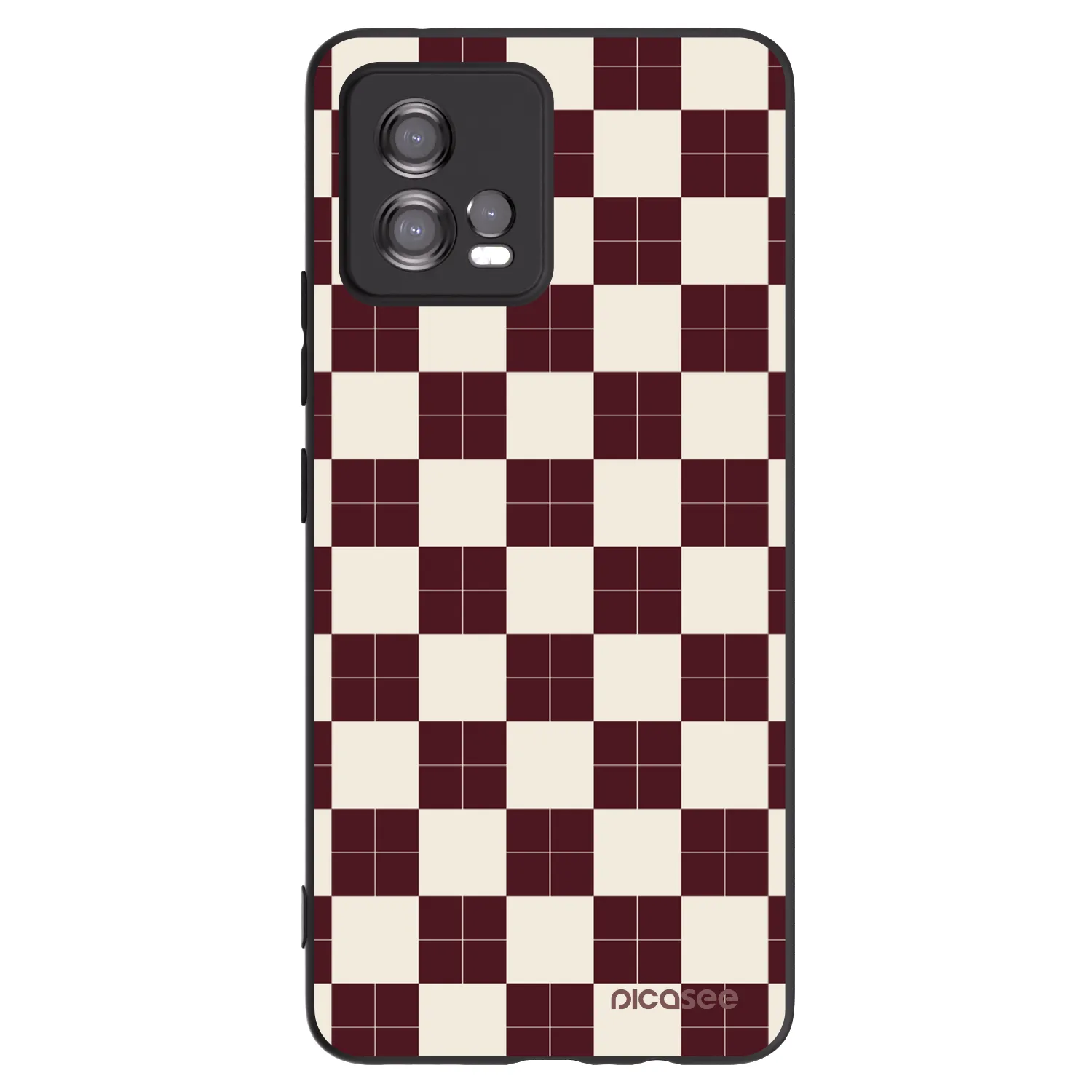 Picasee Motorola Moto G72 Hülle - Schwarzes Silikon - Checked Away