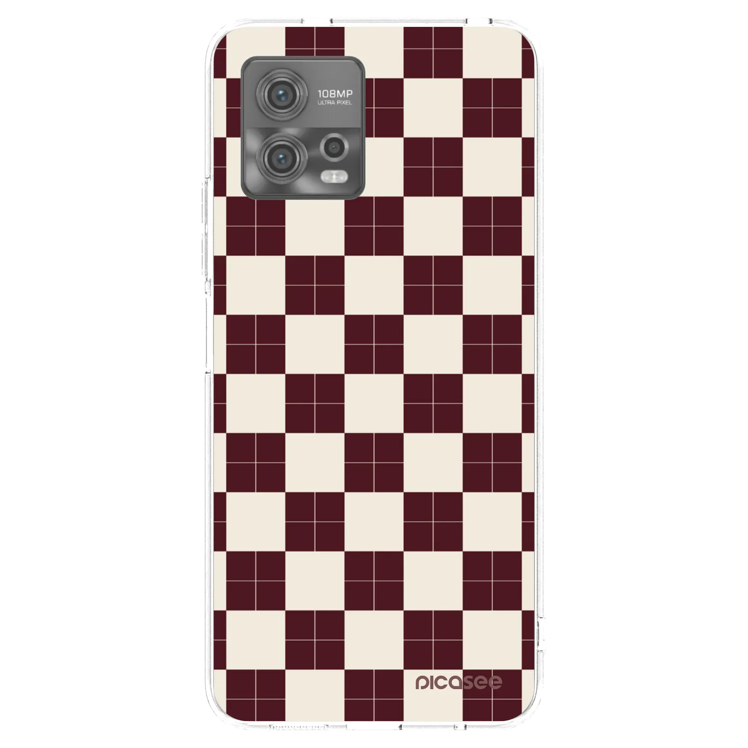 Picasee Motorola Moto G72 Hülle - Transparentes Silikon - Checked Away