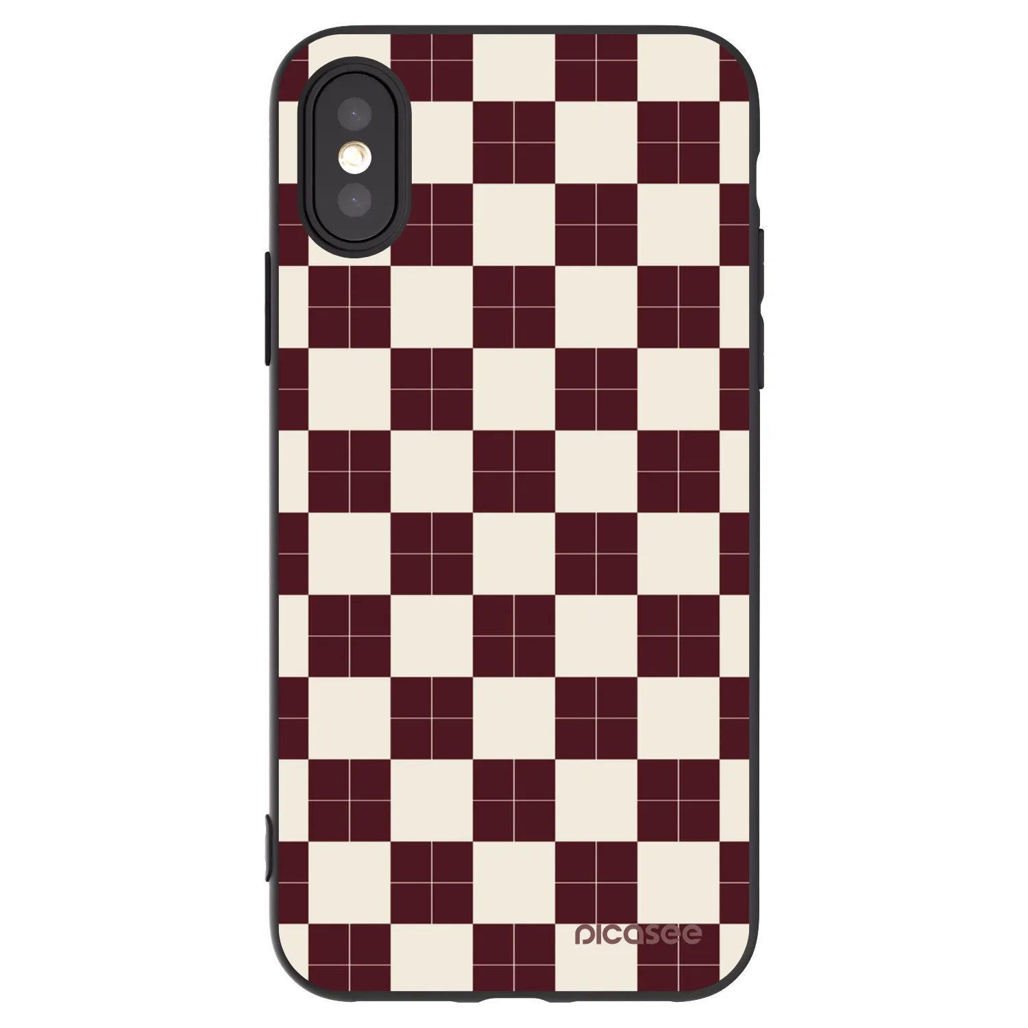 Picasee Apple iPhone X/XS Hülle - Schwarzes Silikon - Checked Away