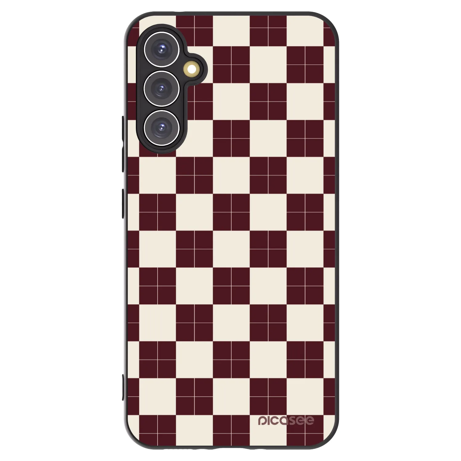 Picasee Samsung Galaxy A34 5G A346B Hülle - Schwarzes Silikon - Checked Away