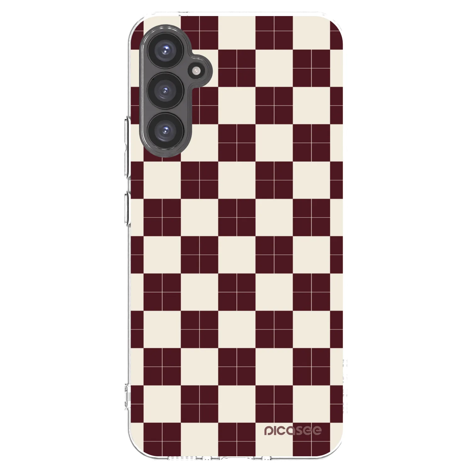 Picasee Samsung Galaxy A34 5G A346B Hülle - Transparentes Silikon - Checked Away
