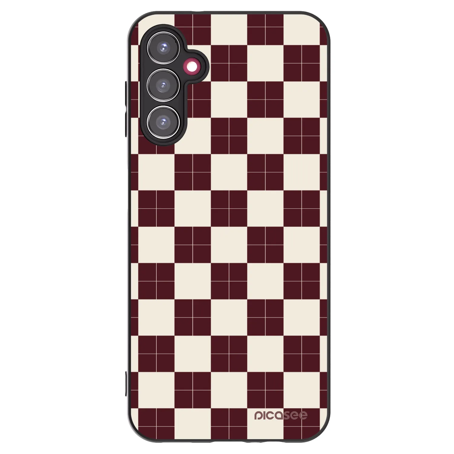 Picasee Samsung Galaxy A14 5G A146P Hülle - Schwarzes Silikon - Checked Away