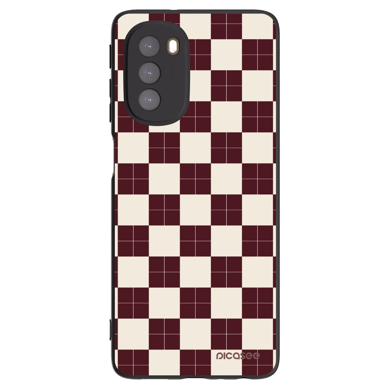 Picasee Motorola Moto G51 Hülle - Schwarzes Silikon - Checked Away