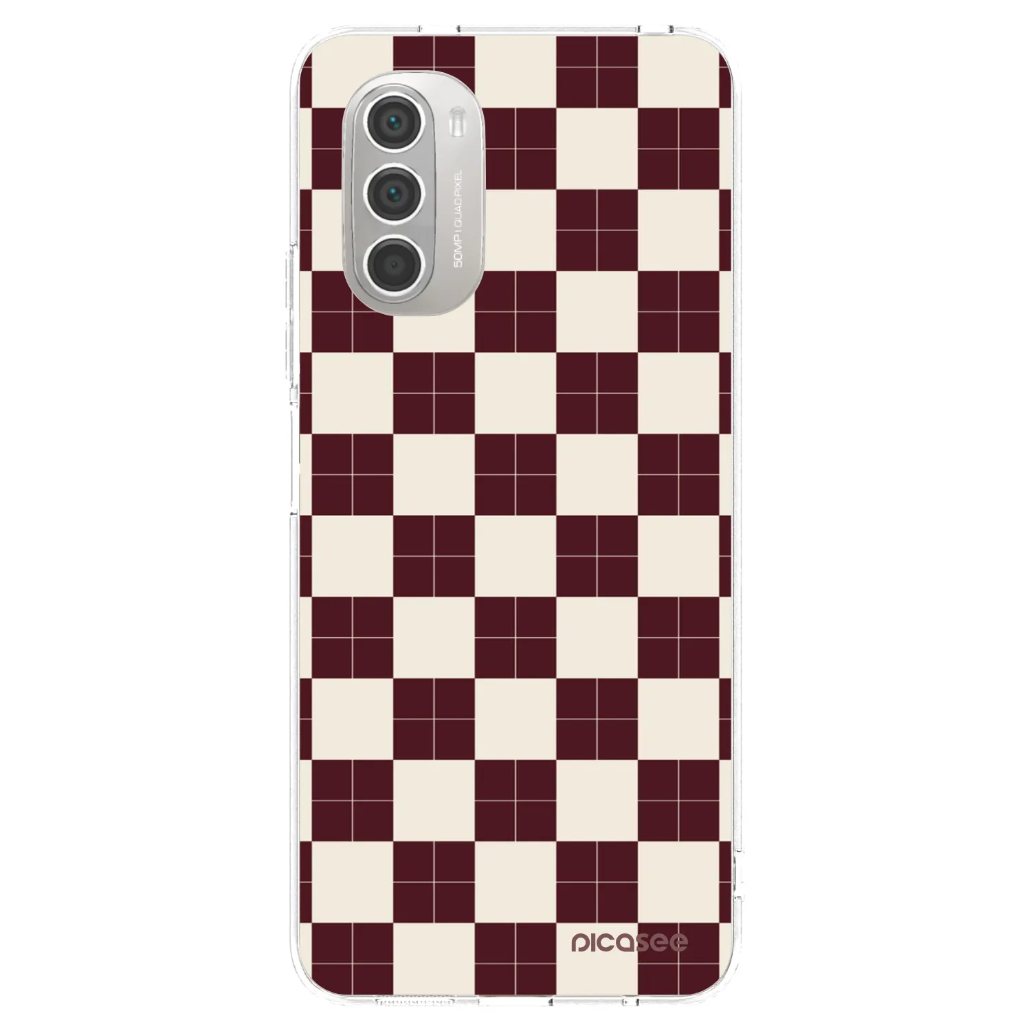 Picasee Motorola Moto G51 Hülle - Transparentes Silikon - Checked Away