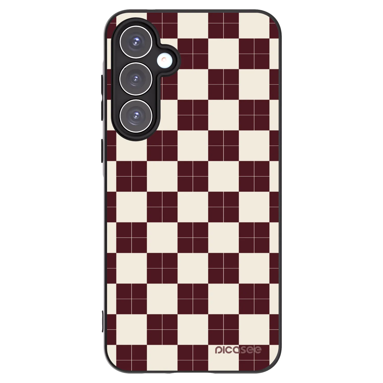 Picasee Samsung Galaxy A55 5G A556B Hülle - Schwarzes Silikon - Checked Away