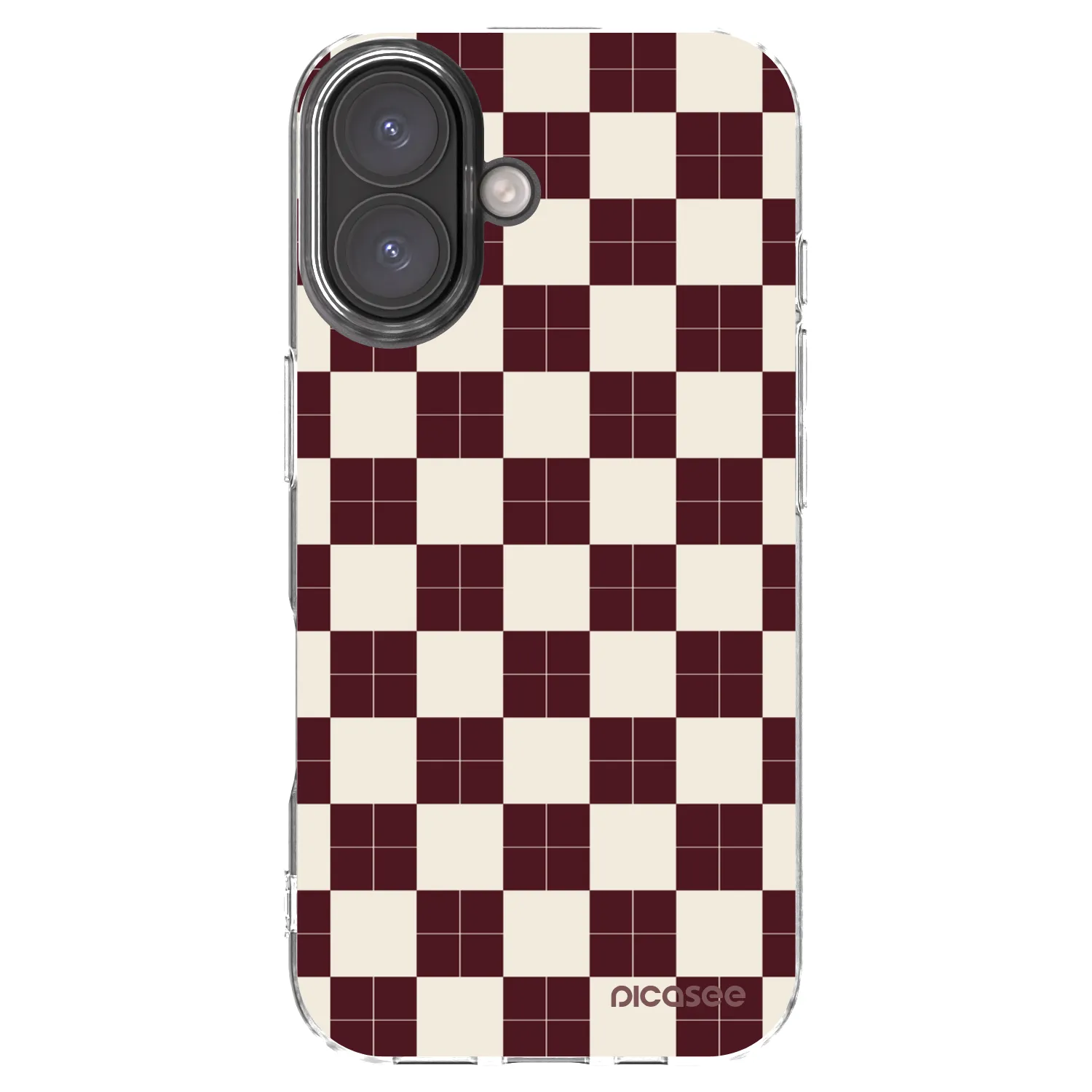 Picasee Apple iPhone 16 Hülle - Transparentes Silikon - Checked Away