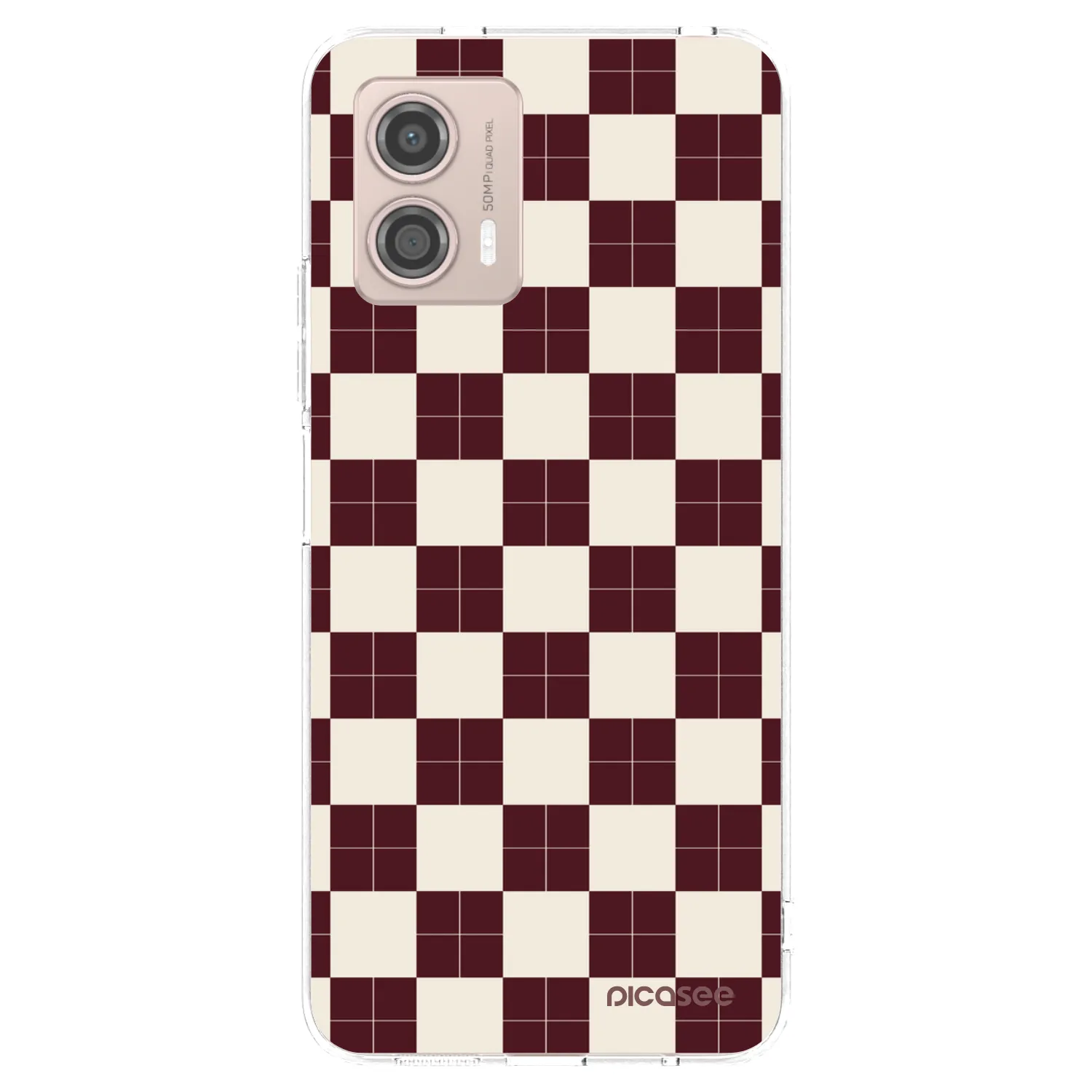 Picasee Motorola Moto G53 5G Hülle - Transparentes Silikon - Checked Away