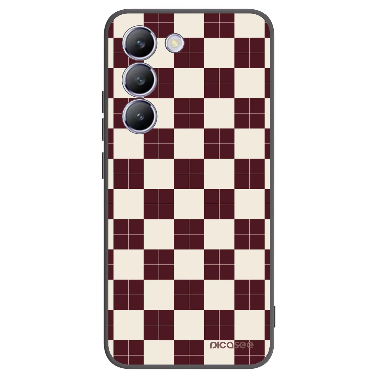 Picasee Vivo V40 SE 5G Hülle - Schwarzes Silikon - Checked Away