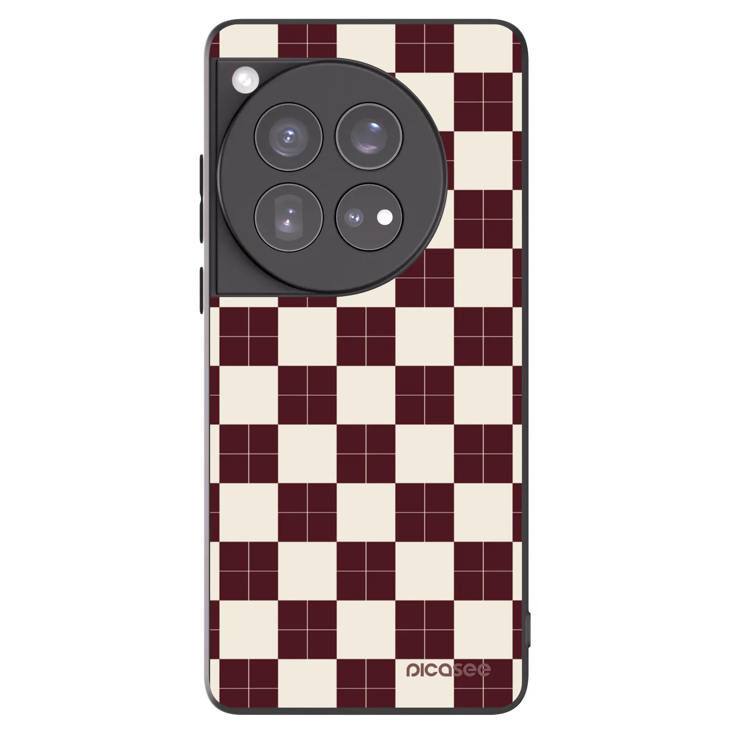 Picasee OnePlus 12 5G Hülle - Schwarzes Silikon - Checked Away