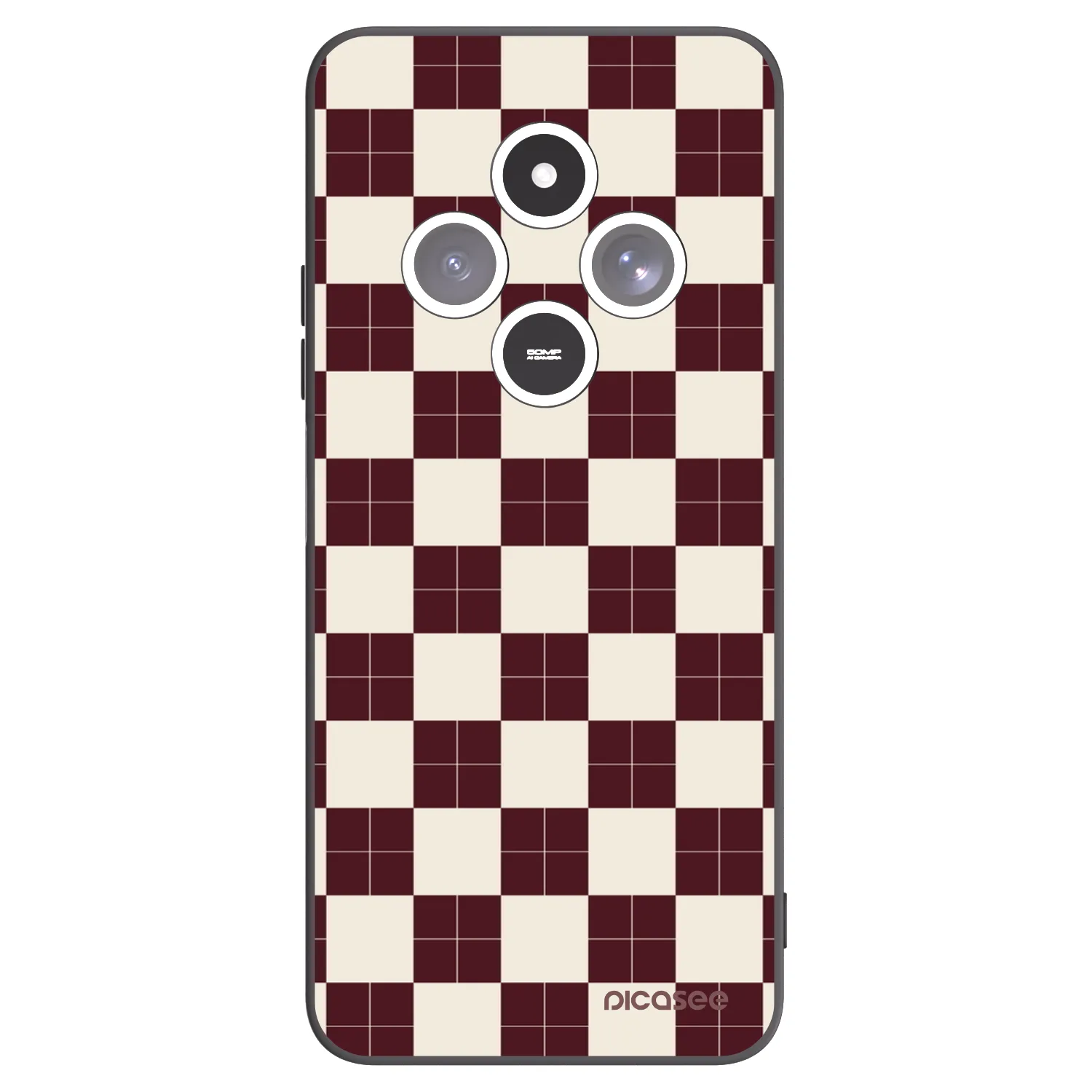 Picasee Xiaomi Redmi 14C Hülle - Schwarzes Silikon - Checked Away