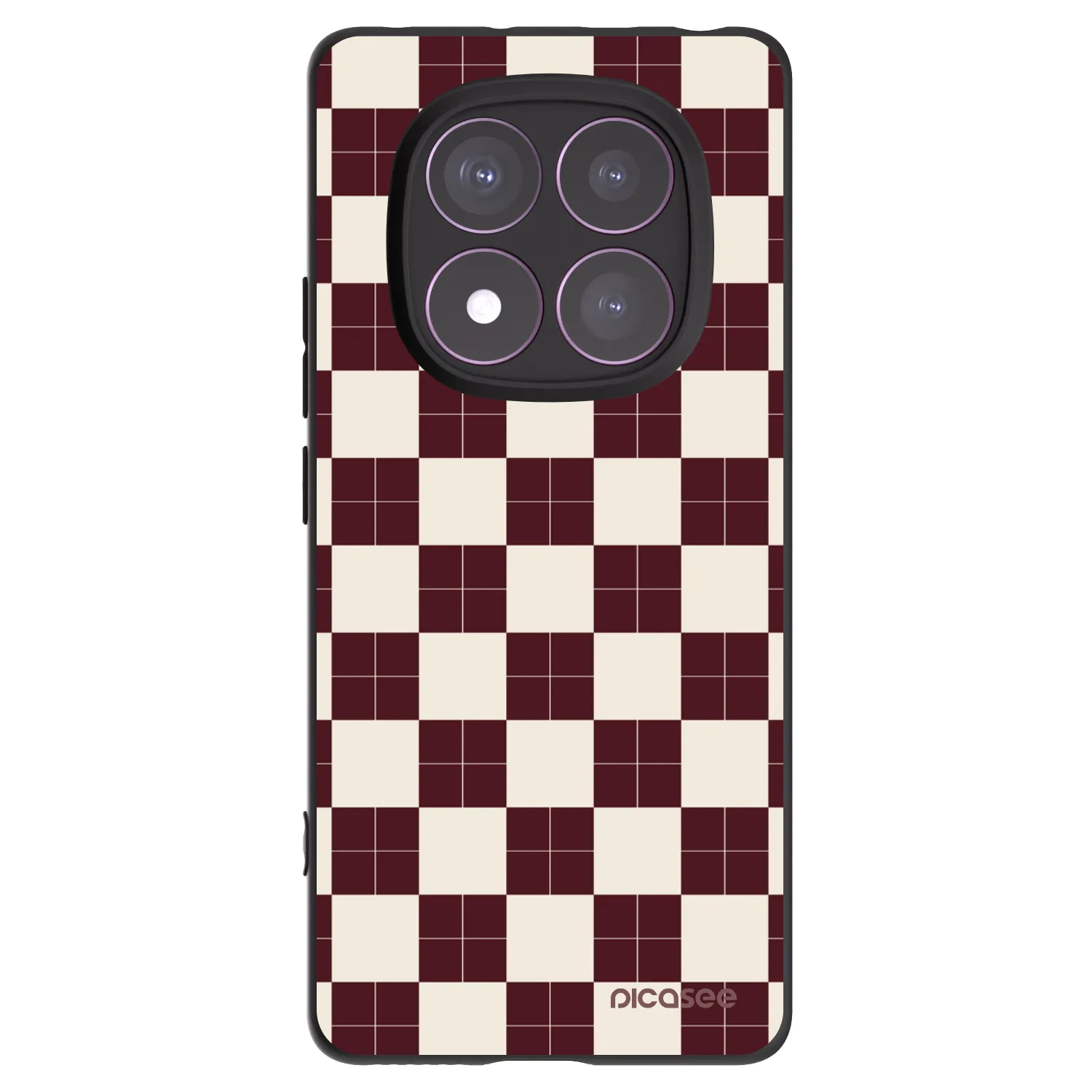 Picasee Xiaomi Redmi Note 14 Pro 4G Hülle - Schwarzes Silikon - Checked Away