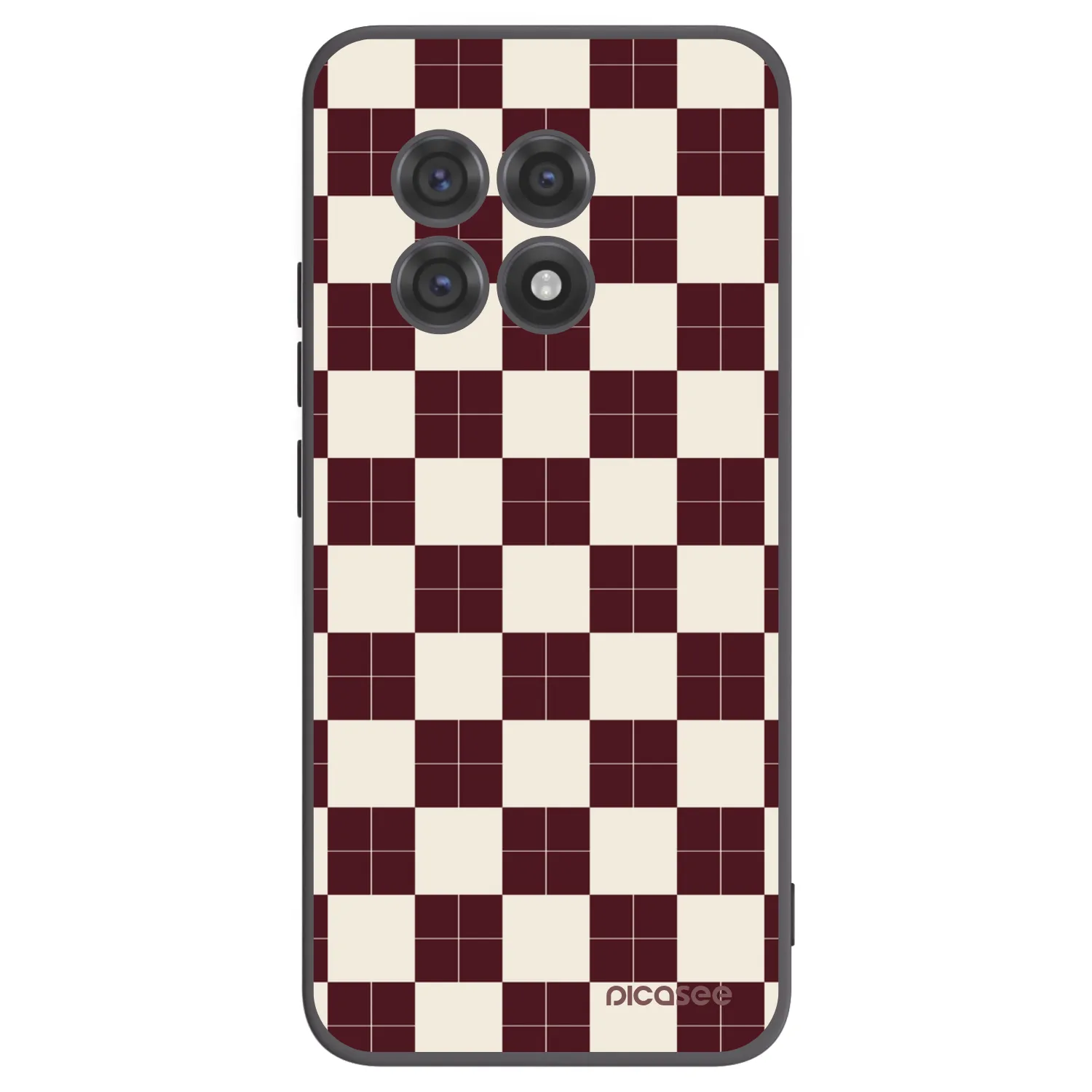Picasee OnePlus 13R 5G Hülle - Schwarzes Silikon - Checked Away