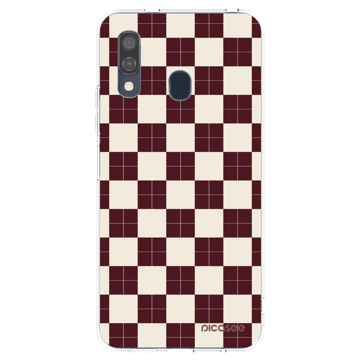Picasee Samsung Galaxy A40 A405F Hülle - Transparentes Silikon - Checked Away