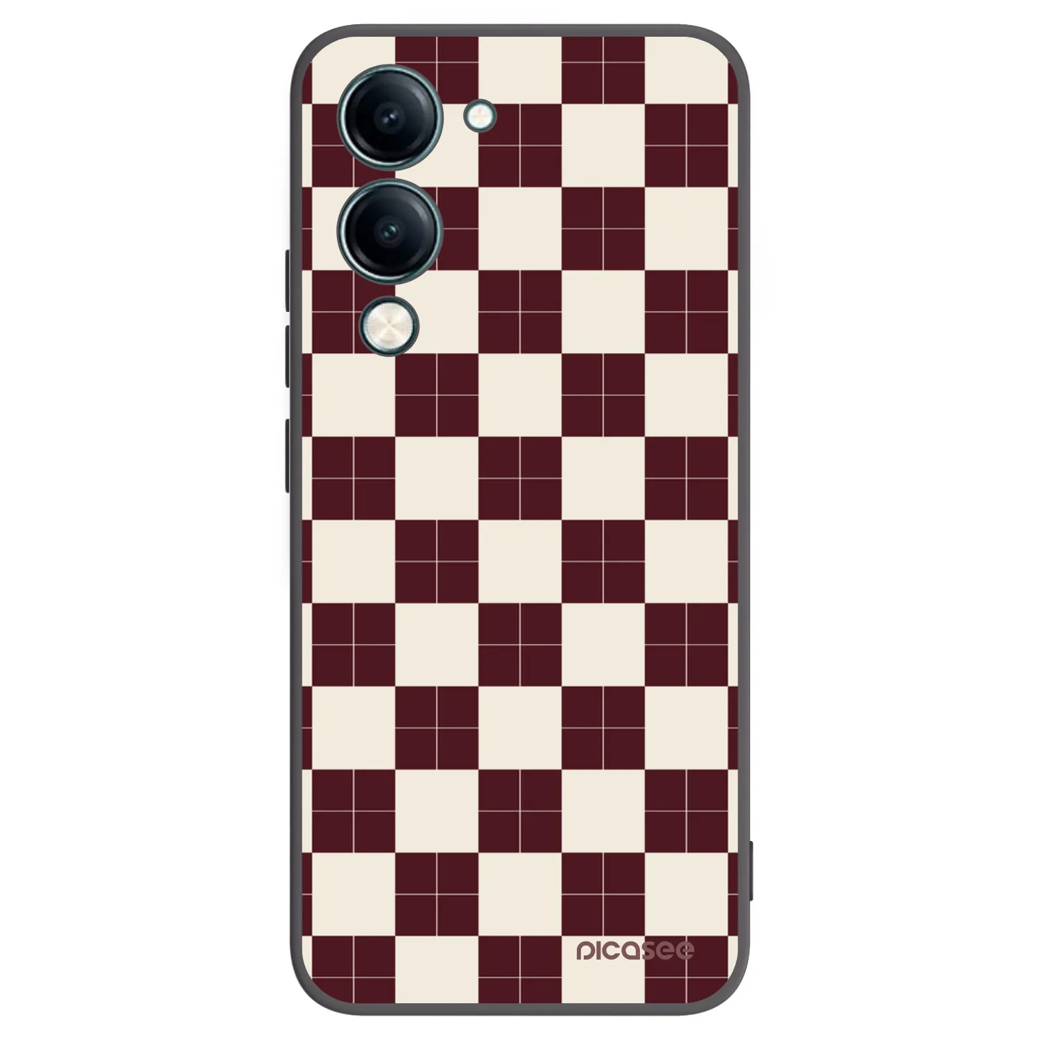 Picasee Vivo Y29s 5G Hülle - Schwarzes Silikon - Checked Away
