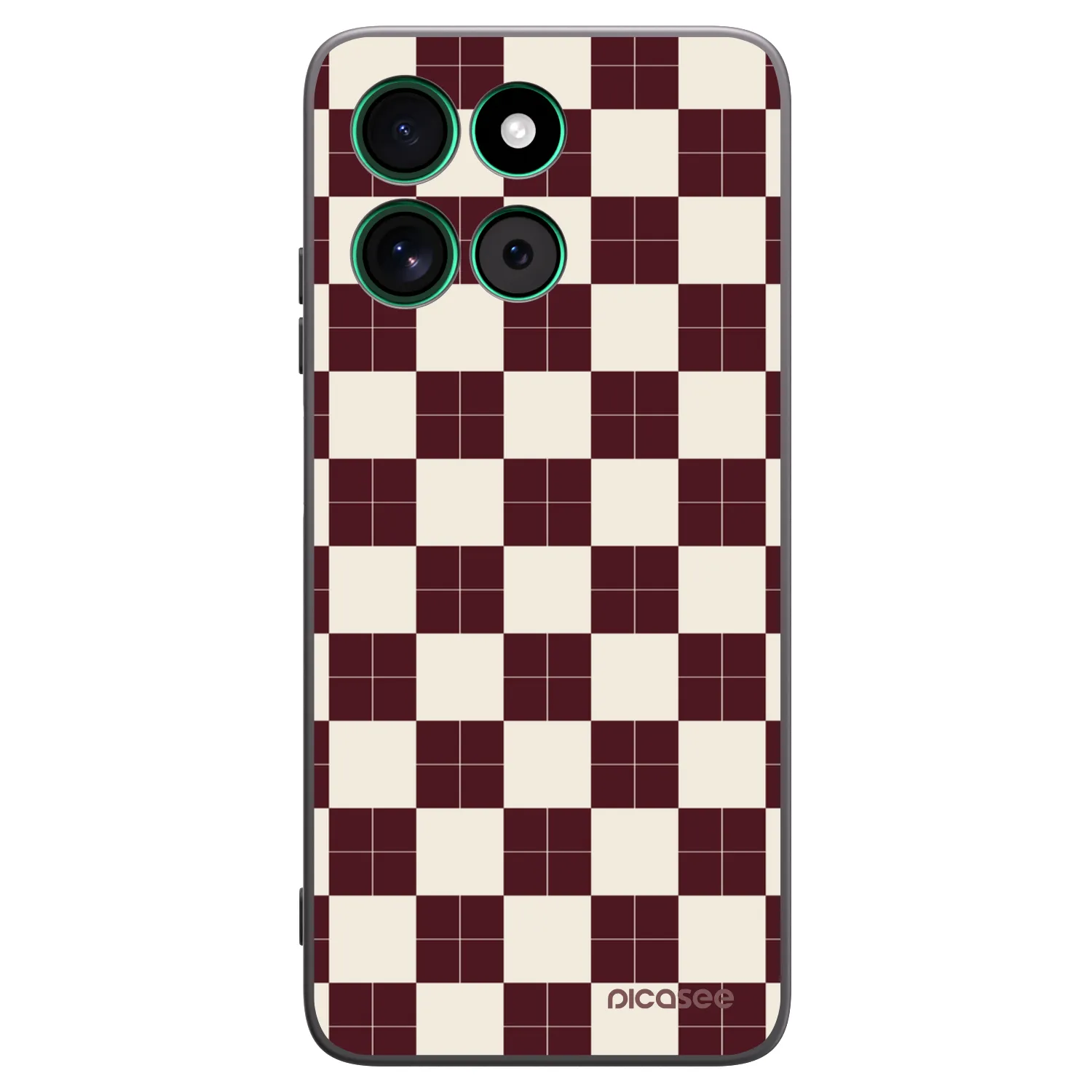 Picasee Motorola Moto G57 Power Hülle - Schwarzes Silikon - Checked Away