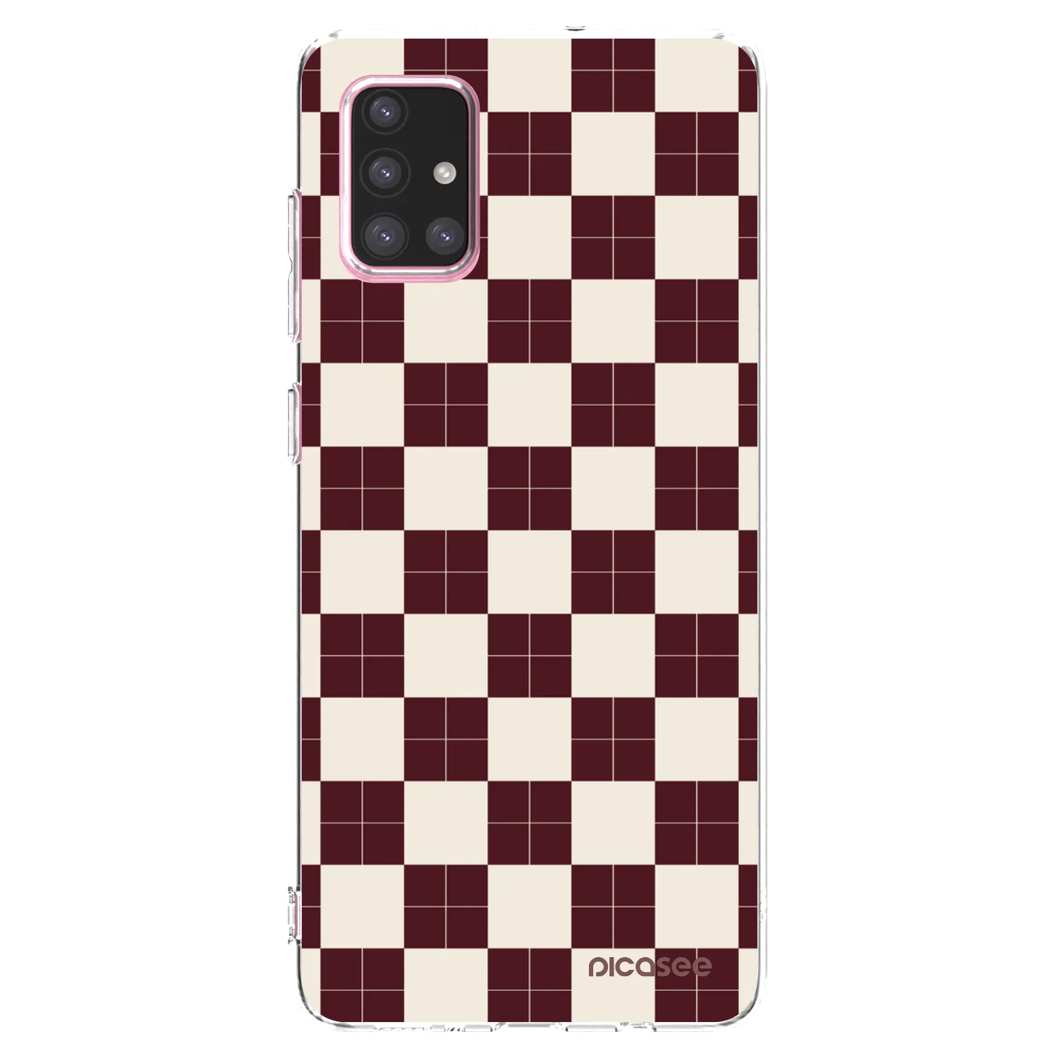 Picasee Samsung Galaxy A71 A715F Hülle - Transparentes Silikon - Checked Away
