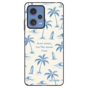 Picasee Xiaomi Redmi Note 12 Pro 5G Hülle - Schwarzes Silikon - Slow Tide