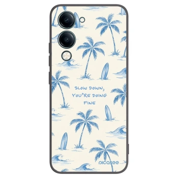 Picasee Vivo Y29s 5G Hülle - Schwarzes Silikon - Slow Tide
