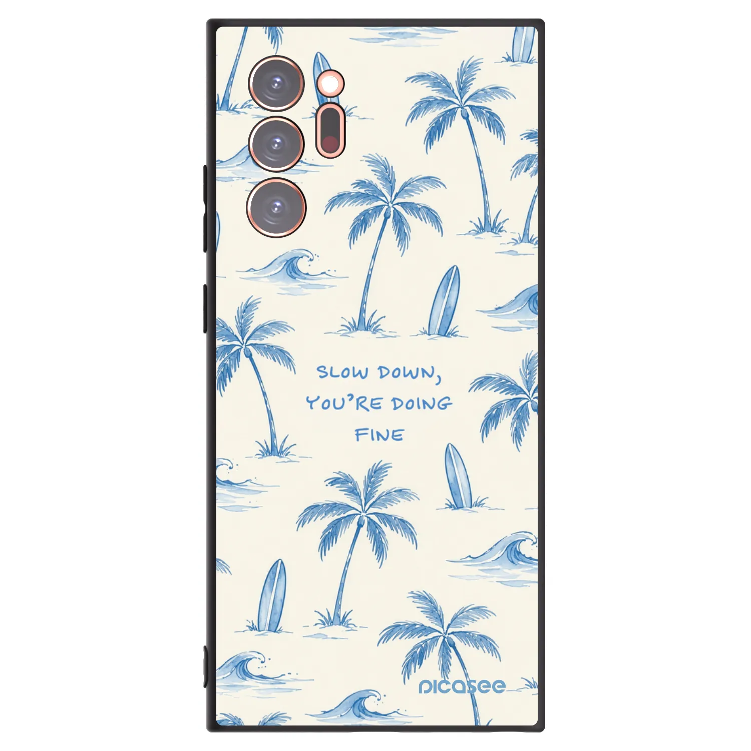 Picasee Samsung Galaxy Note 20 Ultra Hülle - Schwarzes Silikon - Slow Tide