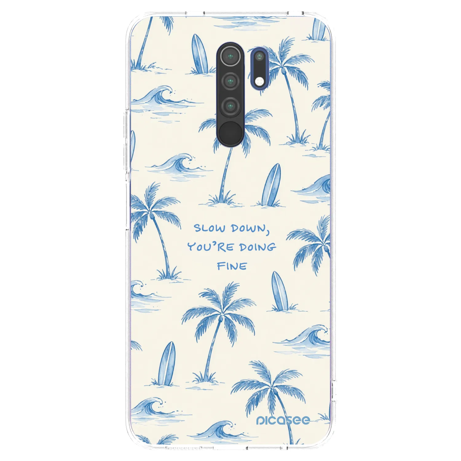 Picasee Xiaomi Redmi 9 Hülle - Transparentes Silikon - Slow Tide