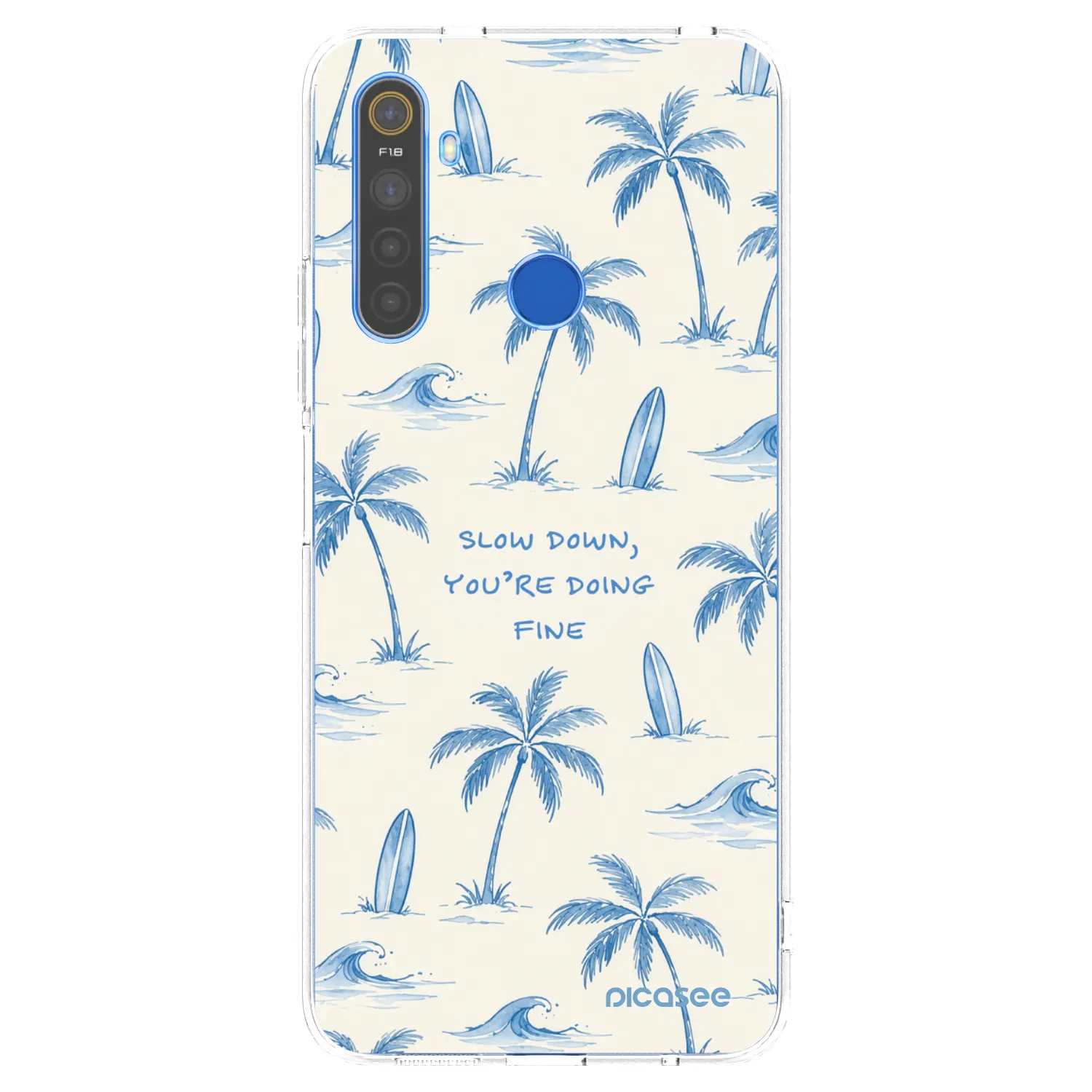 Picasee Realme 5 Hülle - Transparentes Silikon - Slow Tide