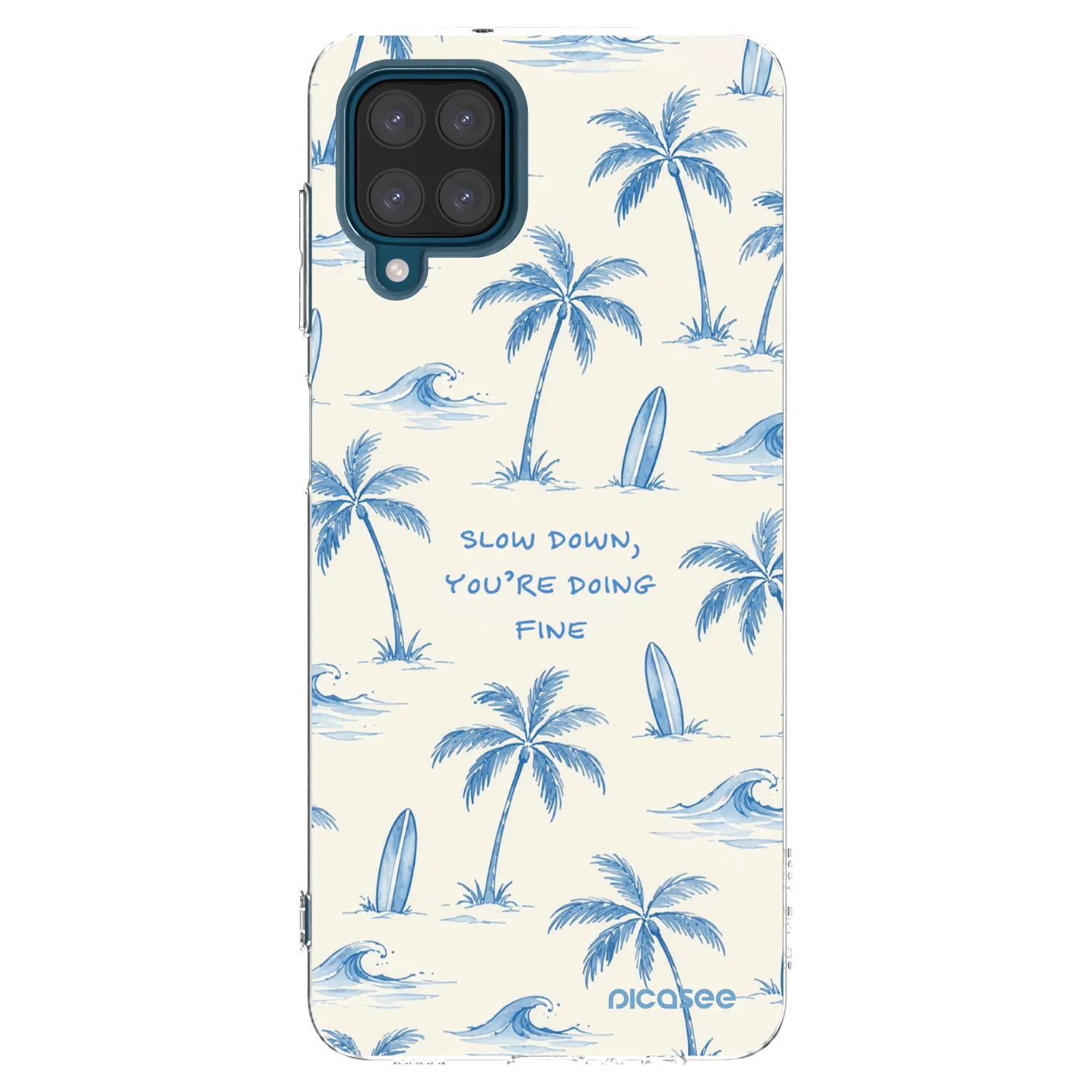 Picasee Samsung Galaxy A12 A125F Hülle - Transparentes Silikon - Slow Tide