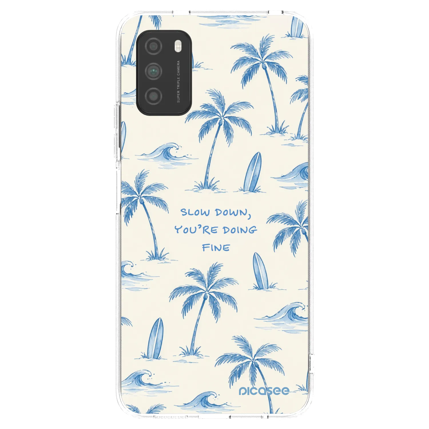 Picasee Xiaomi Poco M3 Hülle - Transparentes Silikon - Slow Tide