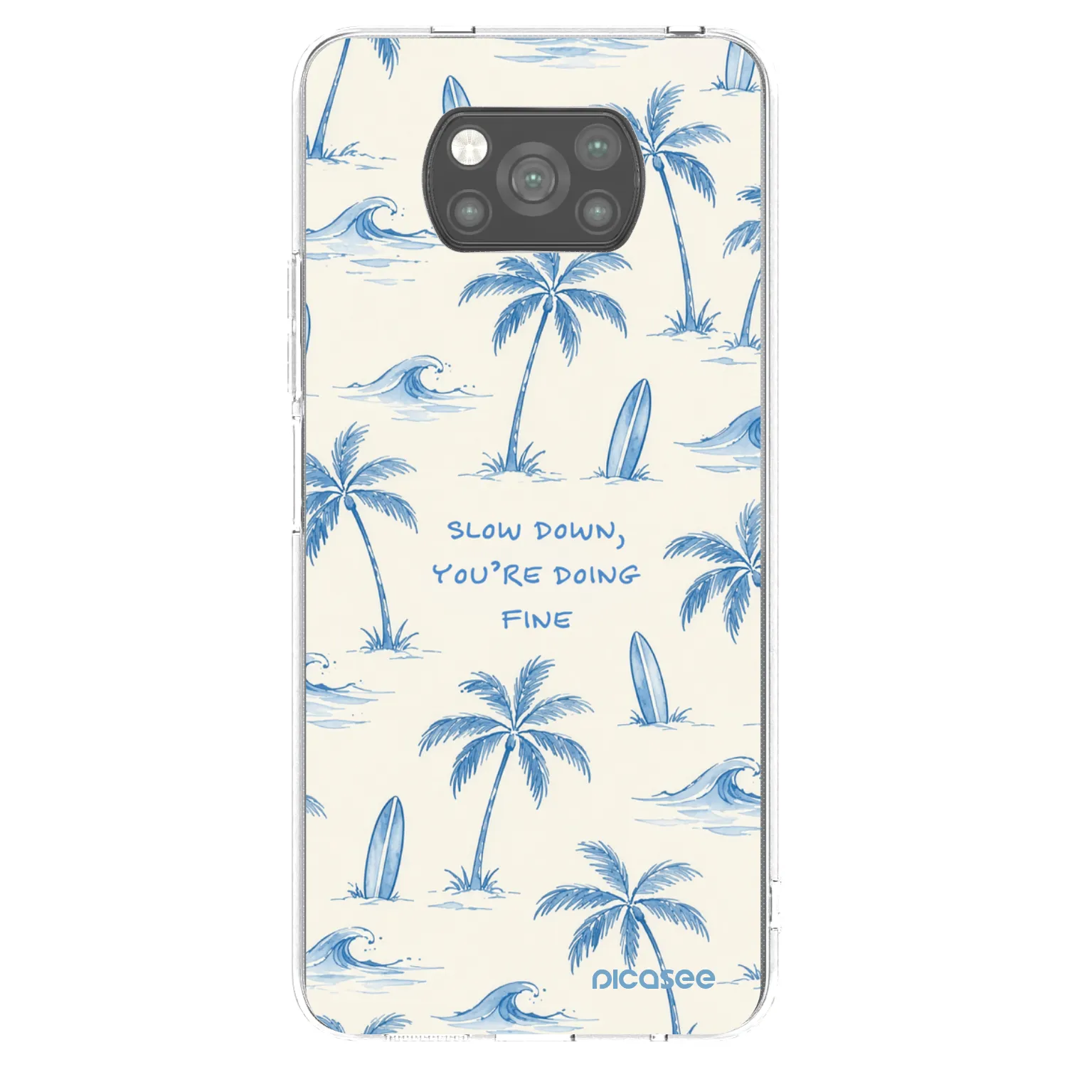 Picasee Xiaomi Poco X3 Pro Hülle - Schwarzes Silikon - Slow Tide
