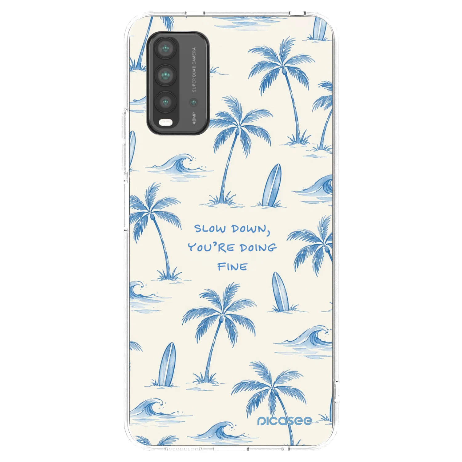 Picasee Xiaomi Redmi 9T Hülle - Transparentes Silikon - Slow Tide