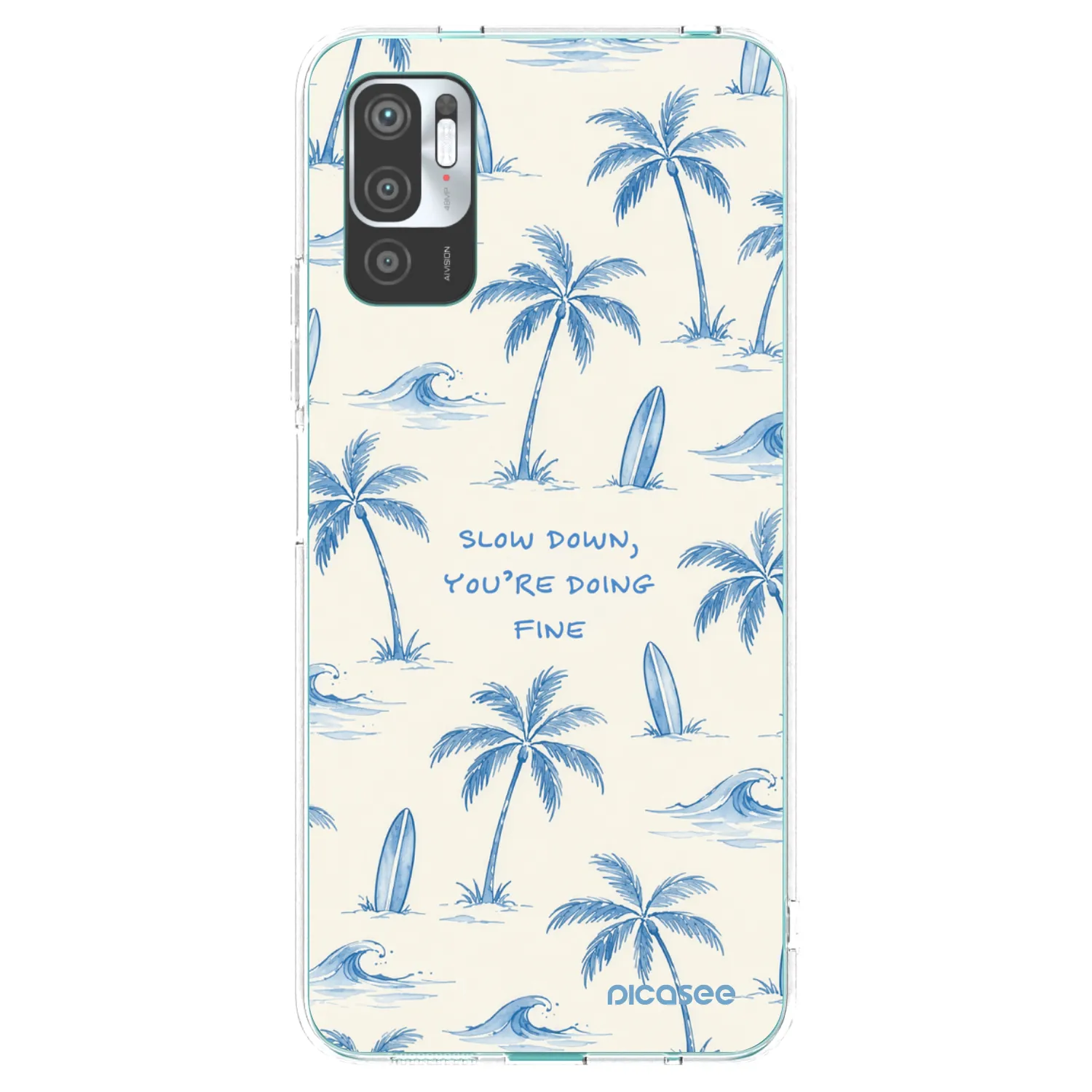 Picasee Xiaomi Redmi Note 10 5G Hülle - Transparentes Silikon - Slow Tide