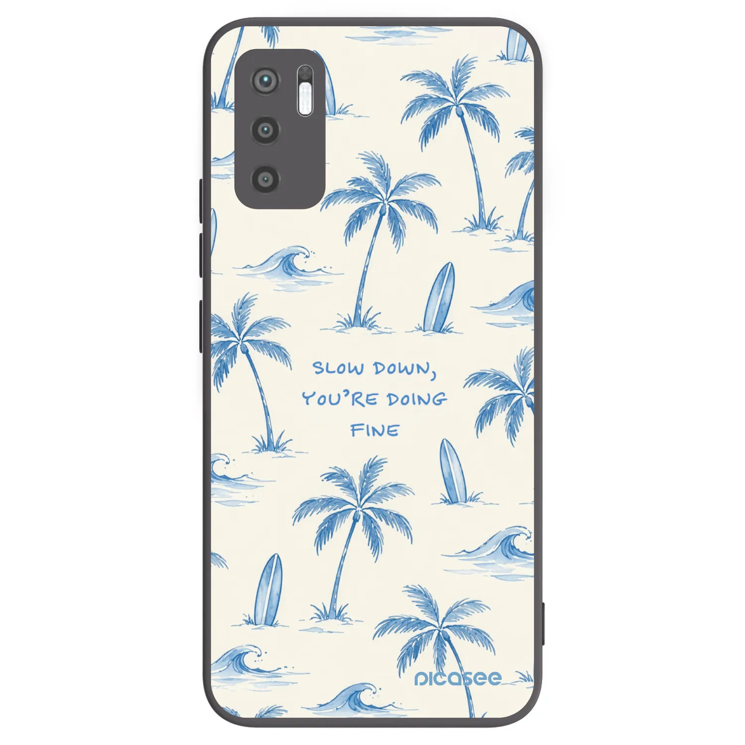 Picasee Xiaomi Redmi Note 10 5G Hülle - Schwarzes Silikon - Slow Tide