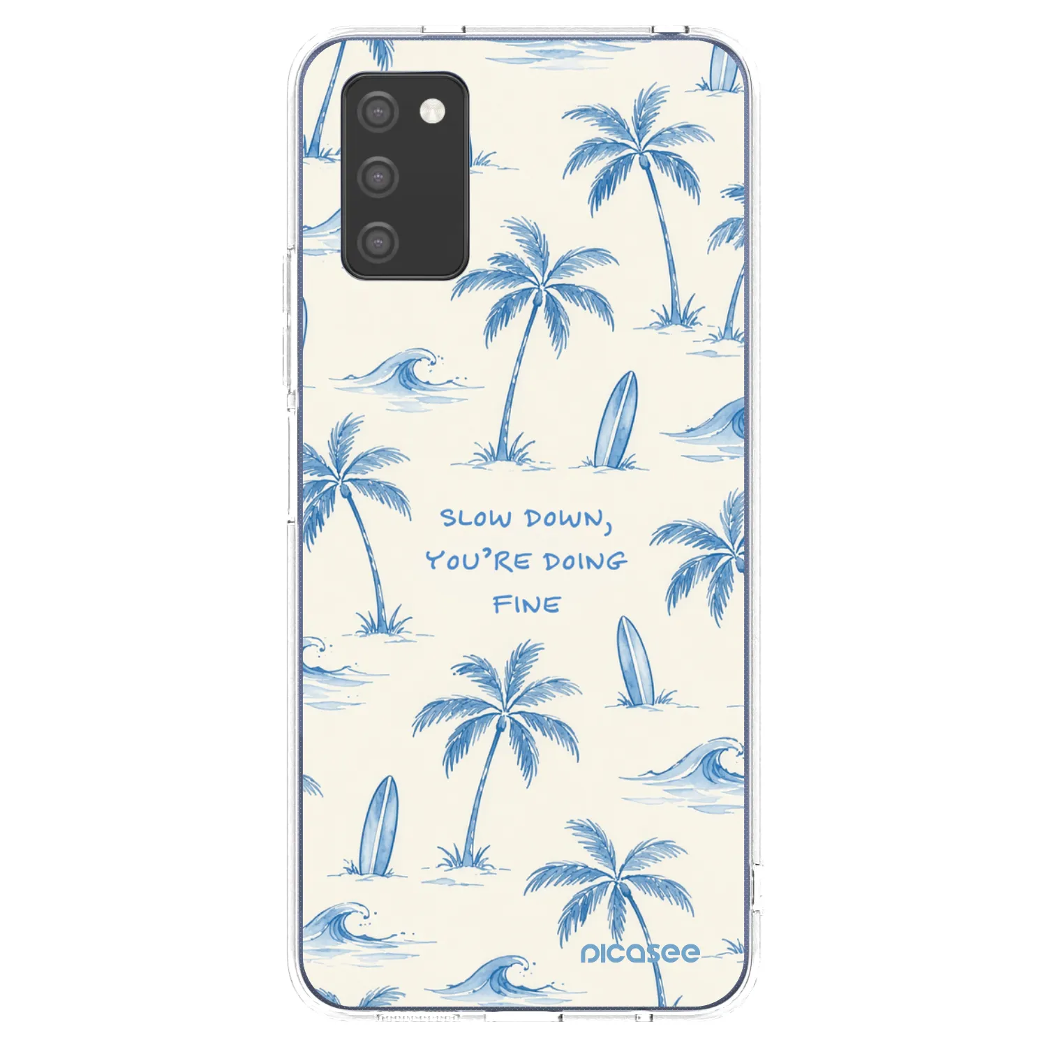 Picasee Samsung Galaxy A02s A025G Hülle - Transparentes Silikon - Slow Tide