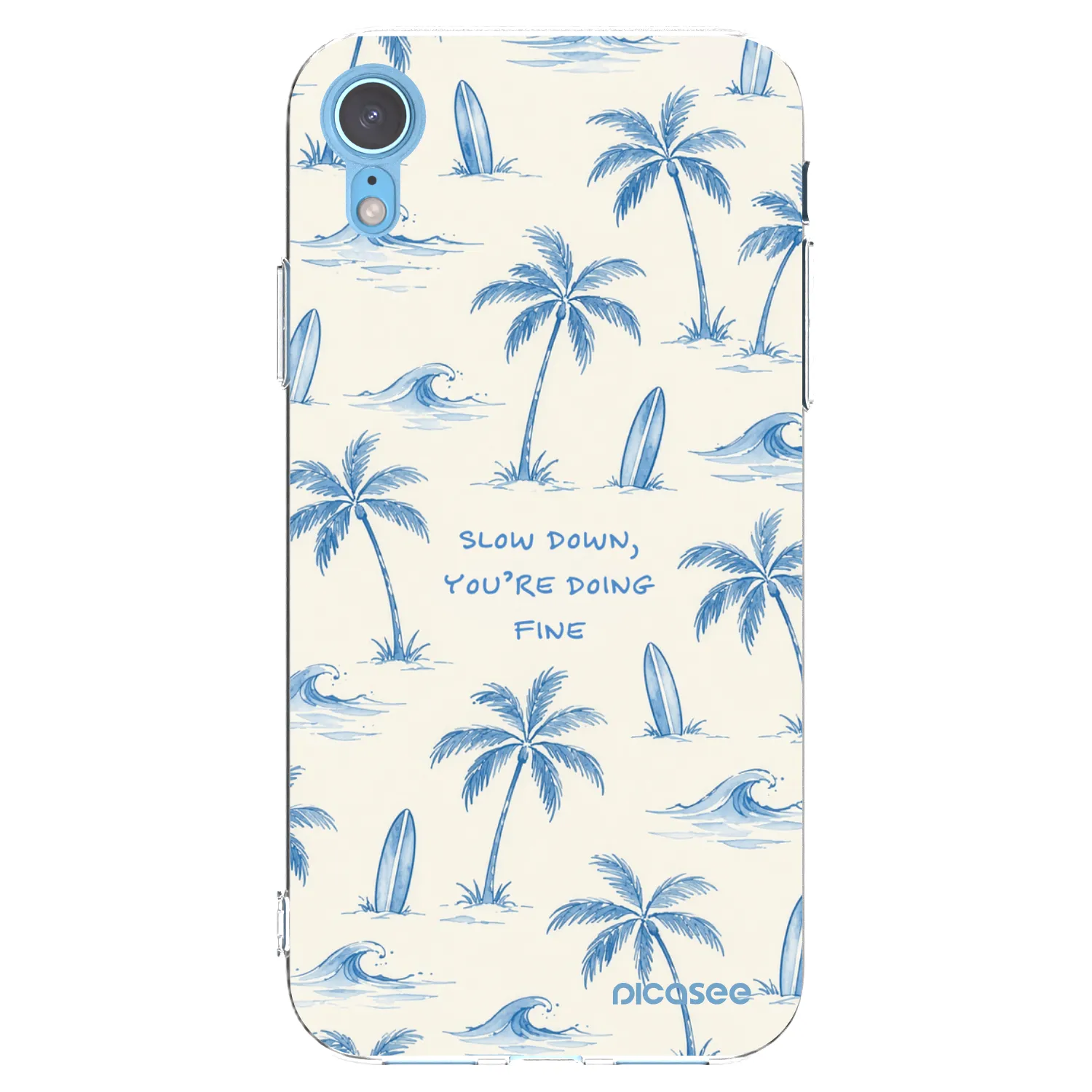 Picasee Apple iPhone XR Hülle - Transparentes Silikon - Slow Tide