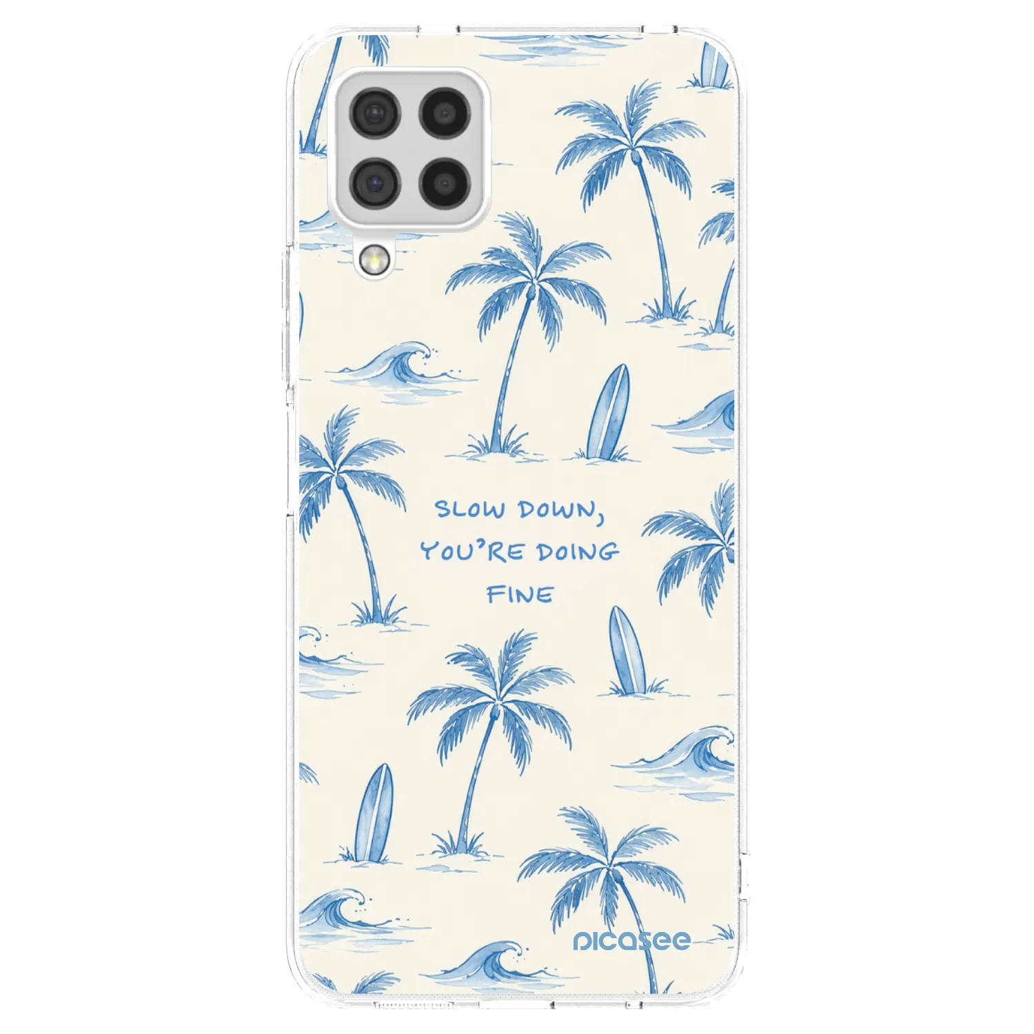 Picasee Samsung Galaxy A22 A225F 4G Hülle - Transparentes Silikon - Slow Tide