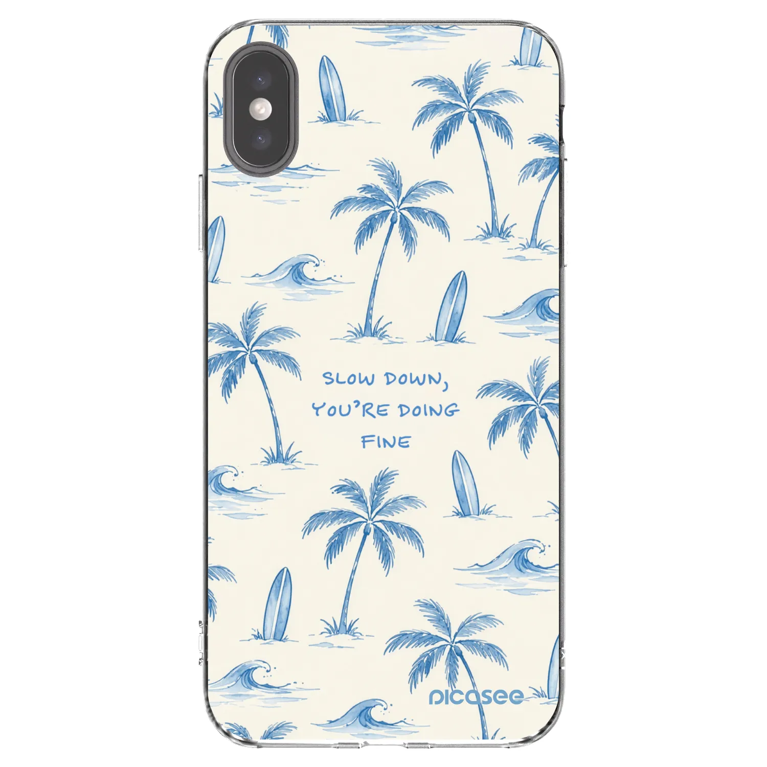 Picasee Apple iPhone XS Max Hülle - Transparentes Silikon - Slow Tide