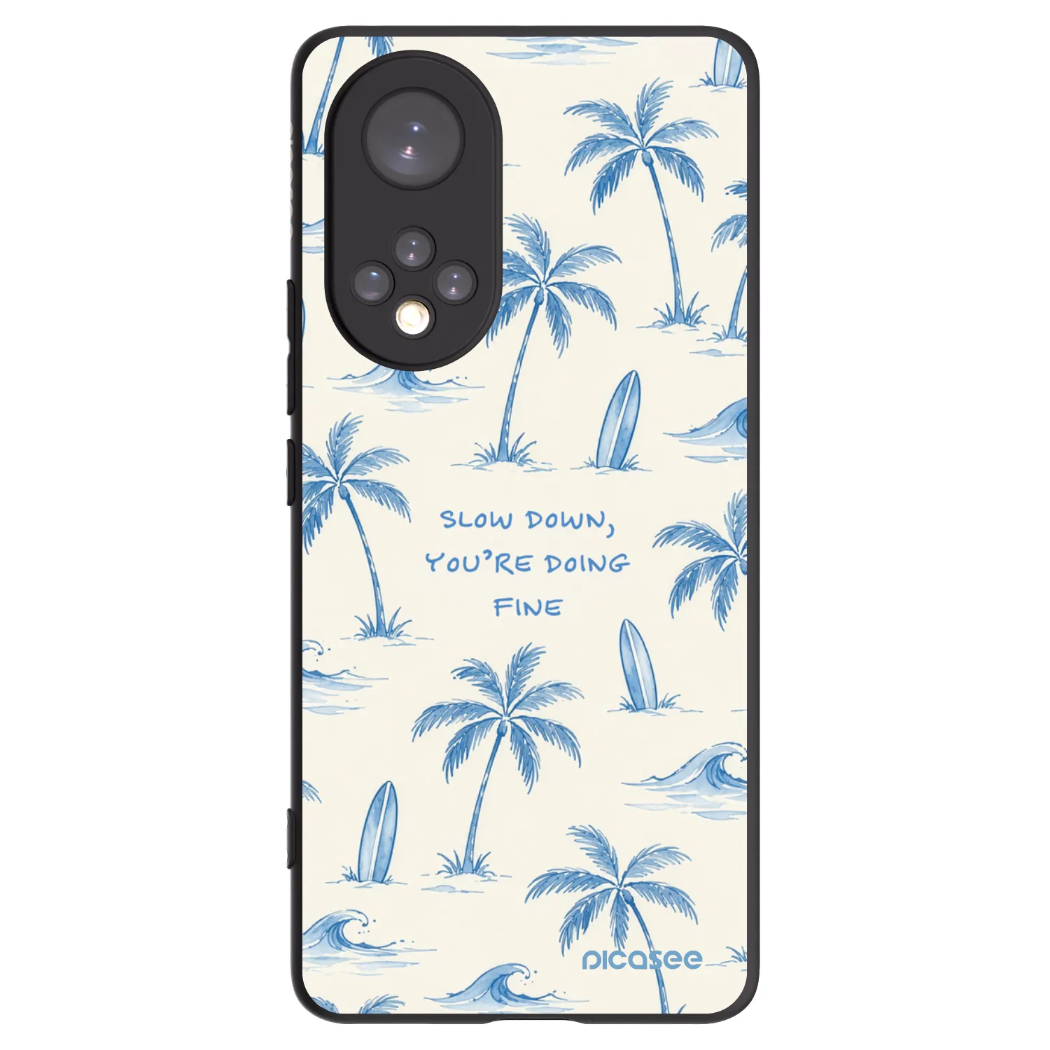 Picasee Honor 50 5G Hülle - Schwarzes Silikon - Slow Tide