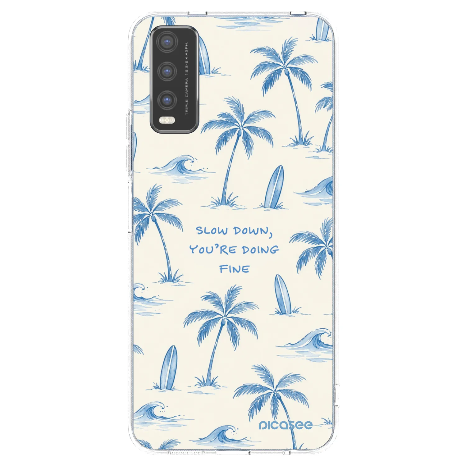 Picasee Vivo Y20s Hülle - Transparentes Silikon - Slow Tide