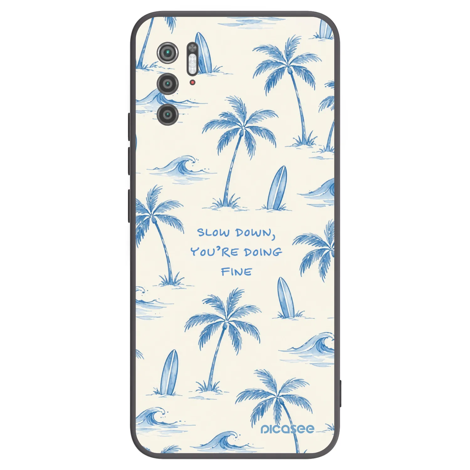 Picasee Xiaomi Poco M3 Pro 5G Hülle - Schwarzes Silikon - Slow Tide