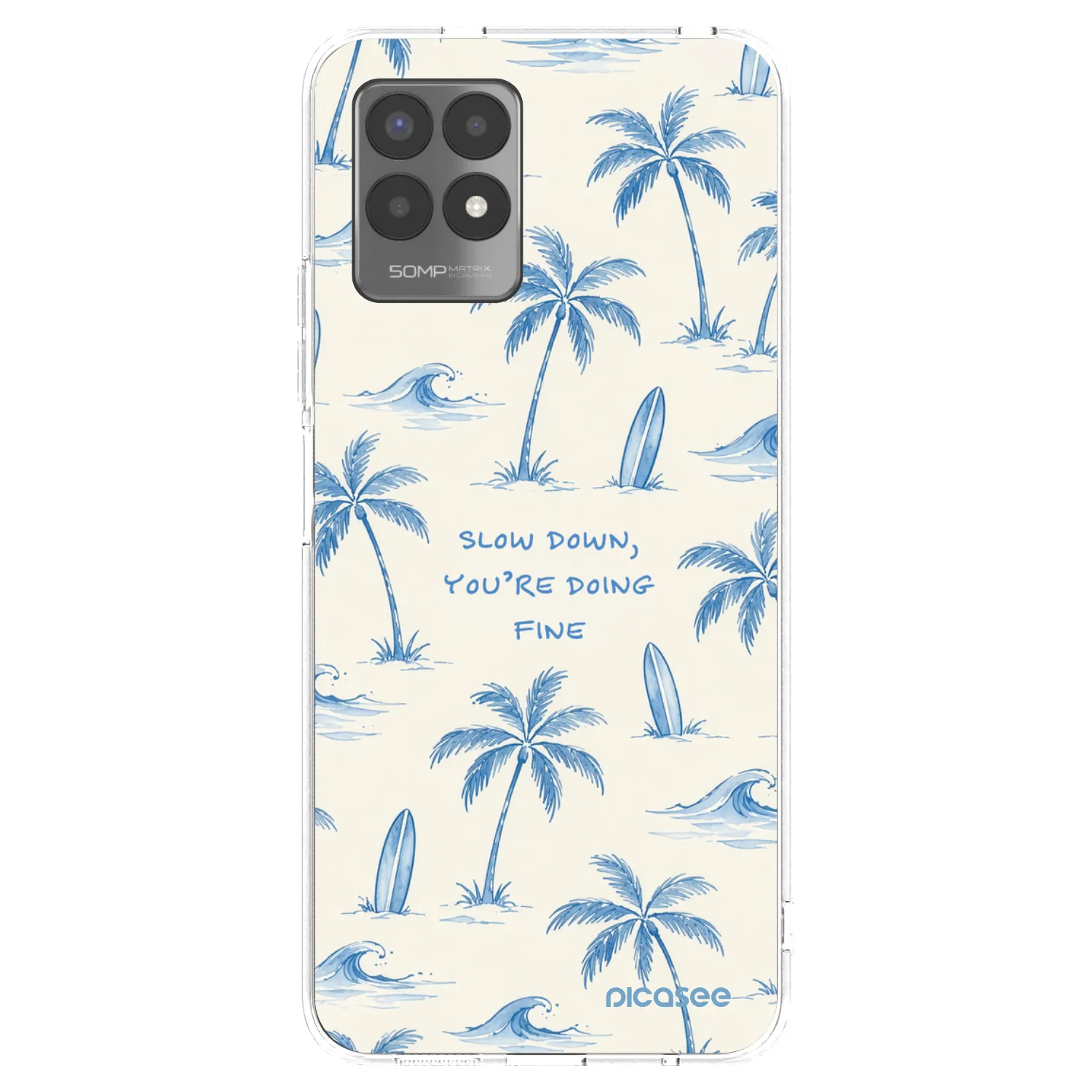 Picasee Realme 8i Hülle - Transparentes Silikon - Slow Tide