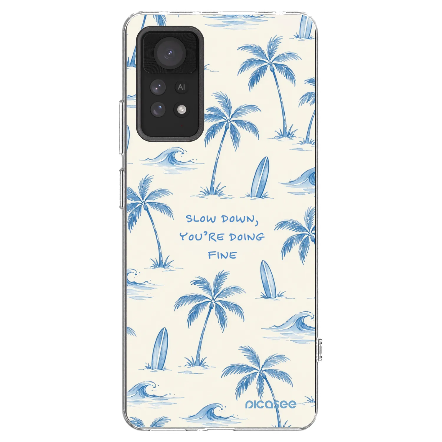 Picasee Xiaomi Redmi Note 11 Pro 5G Hülle - Transparentes Silikon - Slow Tide