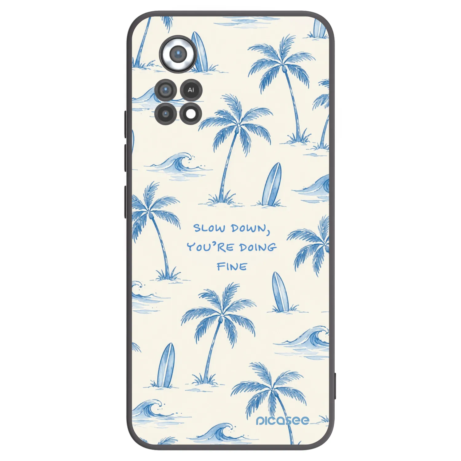 Picasee Xiaomi Poco X4 Pro 5G Hülle - Schwarzes Silikon - Slow Tide
