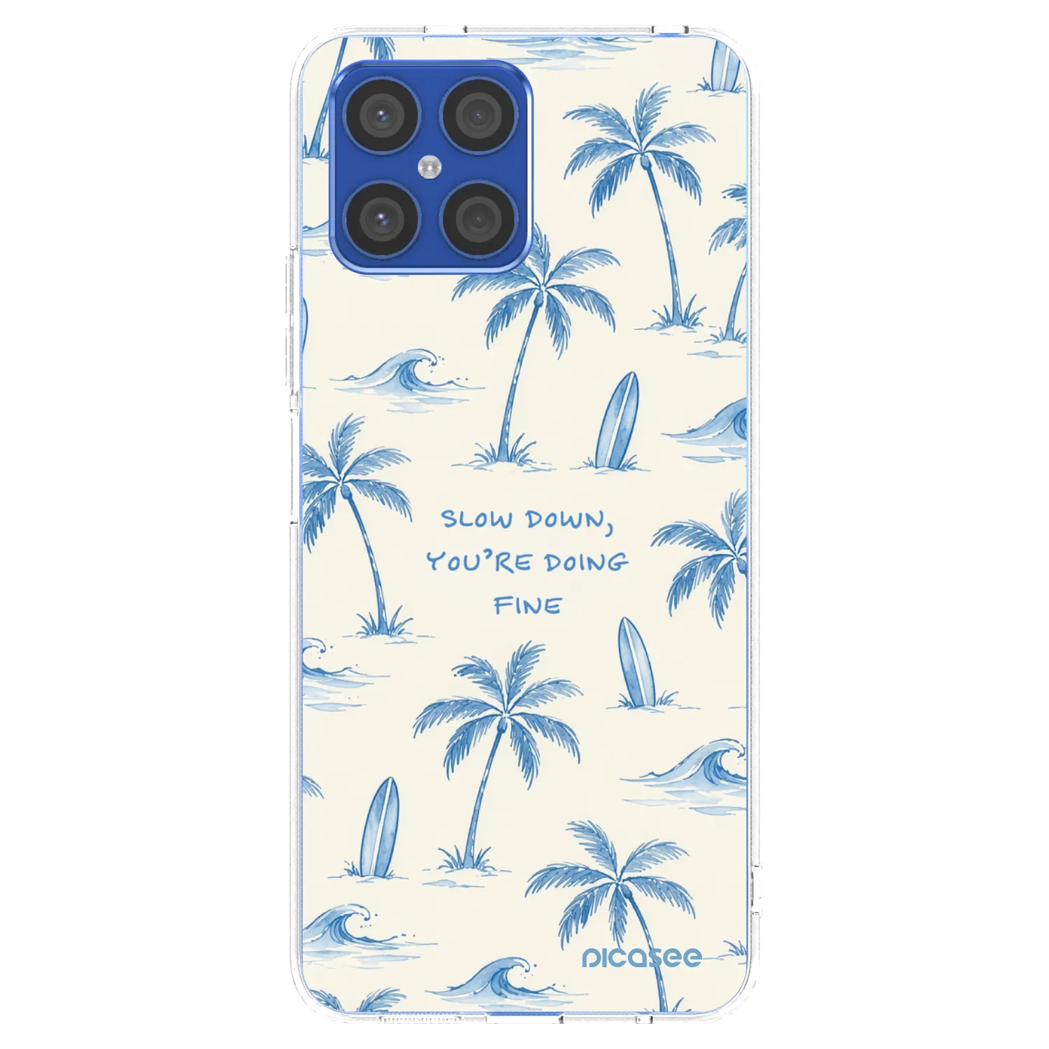 Picasee Honor X8 4G Hülle - Transparentes Silikon - Slow Tide